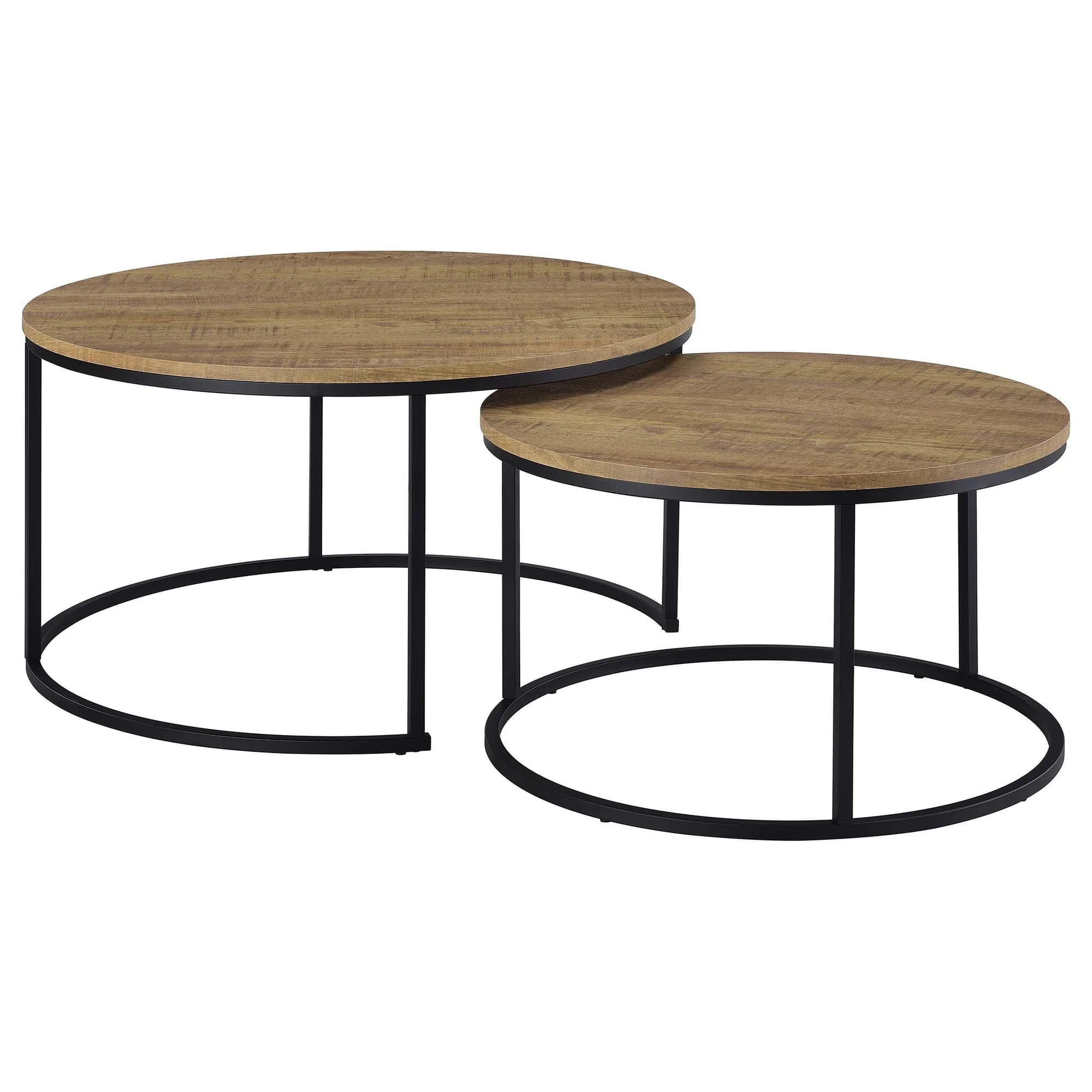 Lainey 2-piece Round Nesting Coffee Table Mango - Image 1