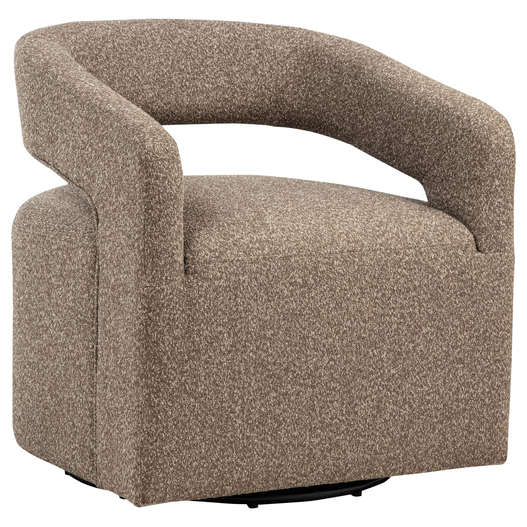 Westhill Boucle Upholstered Swivel Accent Chair Rocky Road - Image 1