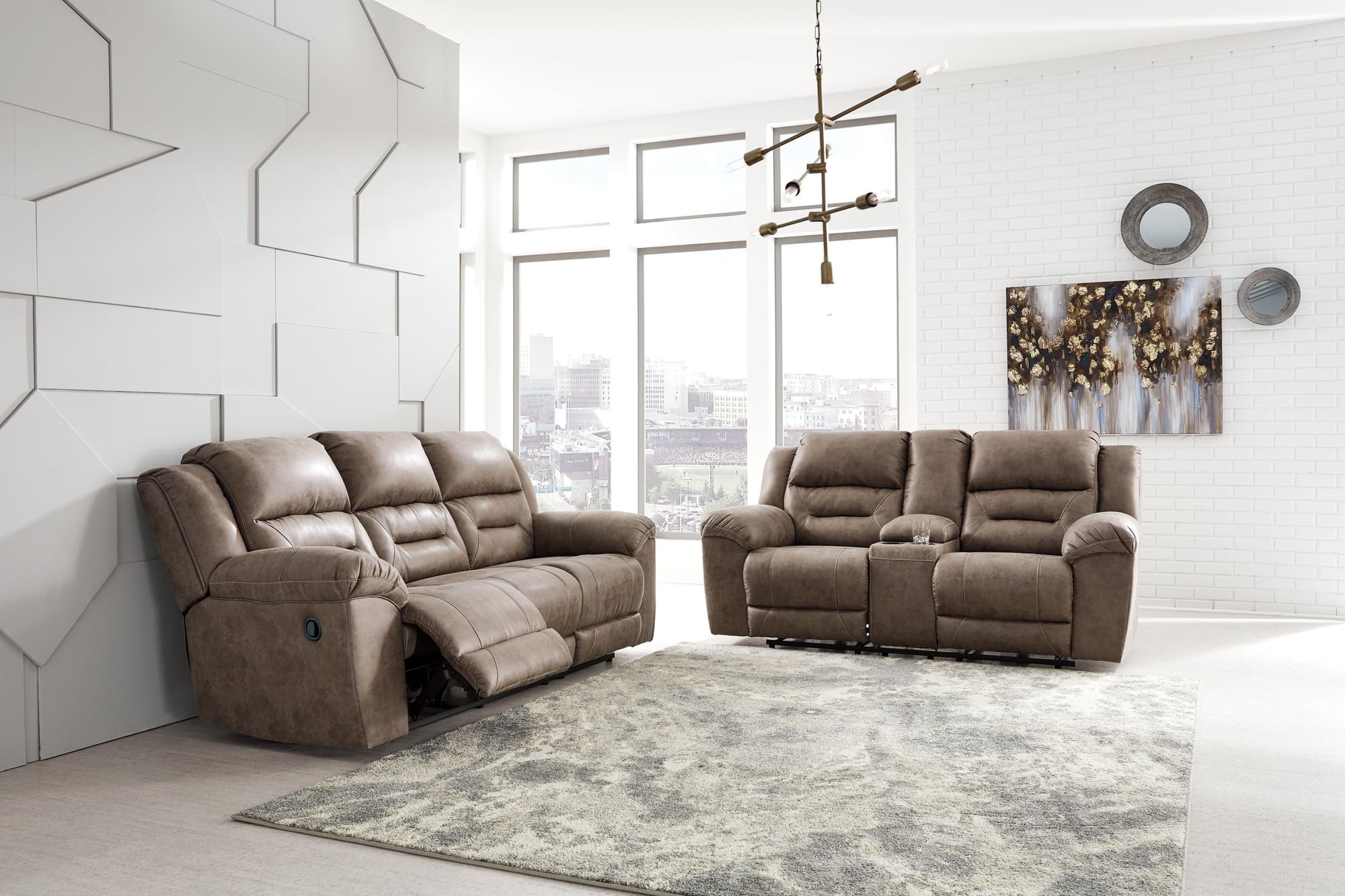 Stoneland Fossil Sofa And Loveseat - Image 1
