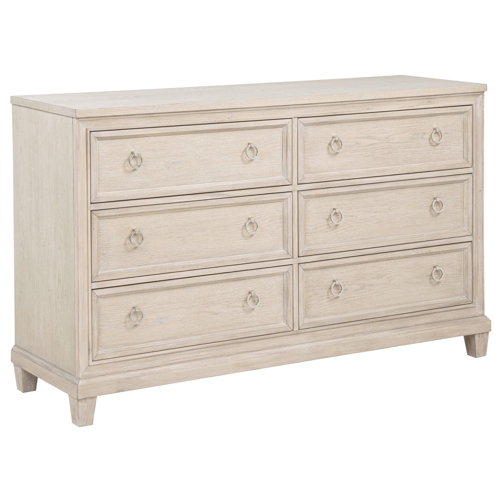 Pembroke 6-drawer Bedroom Dresser Cabinet Washed Oak - Image 1