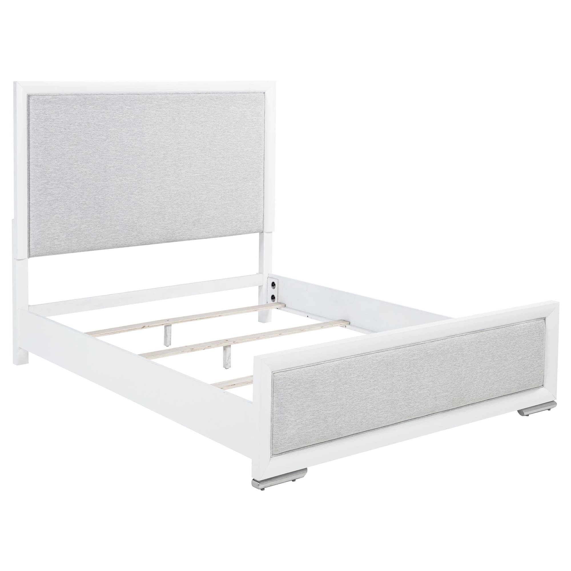 Gracemont 57-inch Queen Panel Bed Grey and White - Image 1