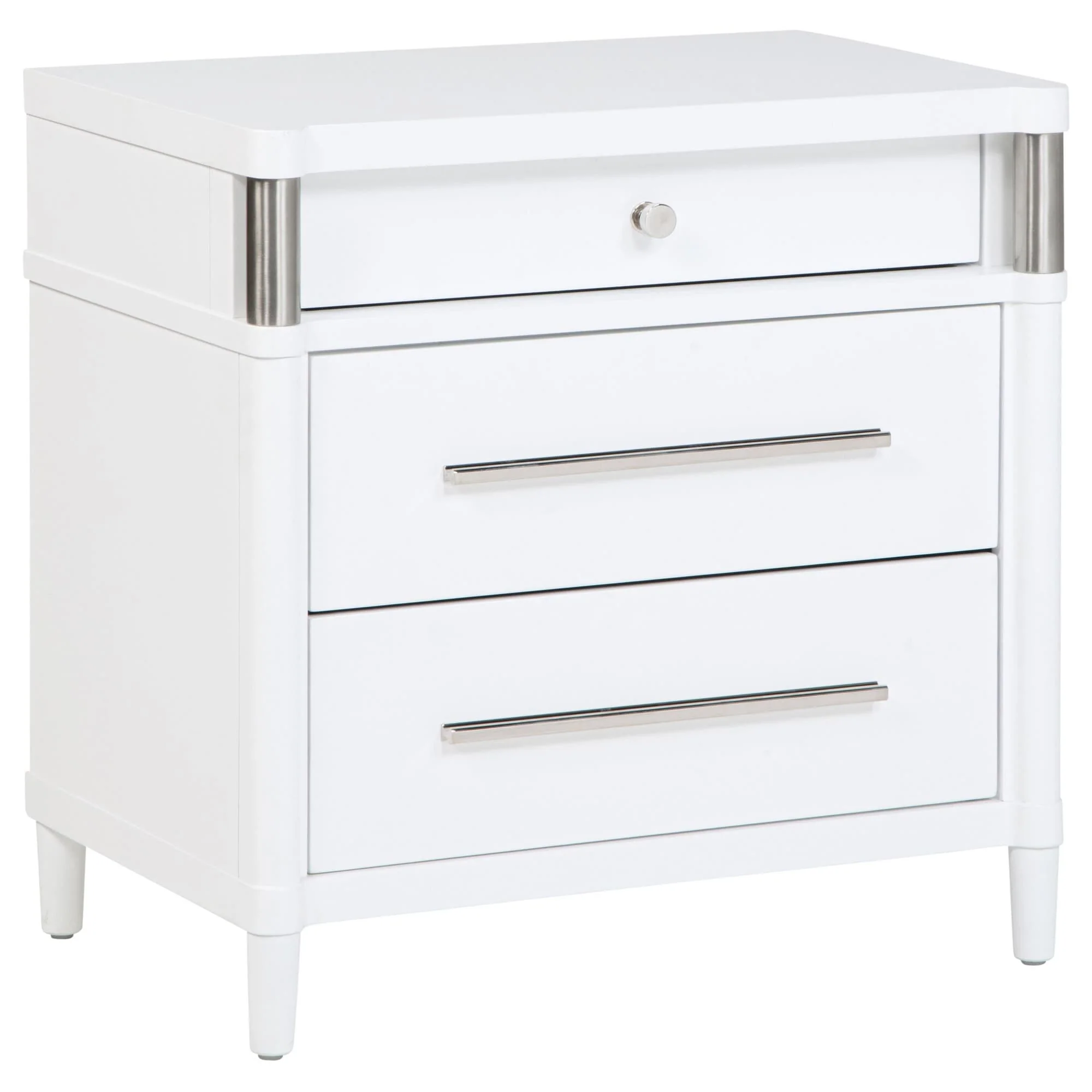 Gracemont 3-drawer Bedroom Nightstand Bedside Table White - Image 1