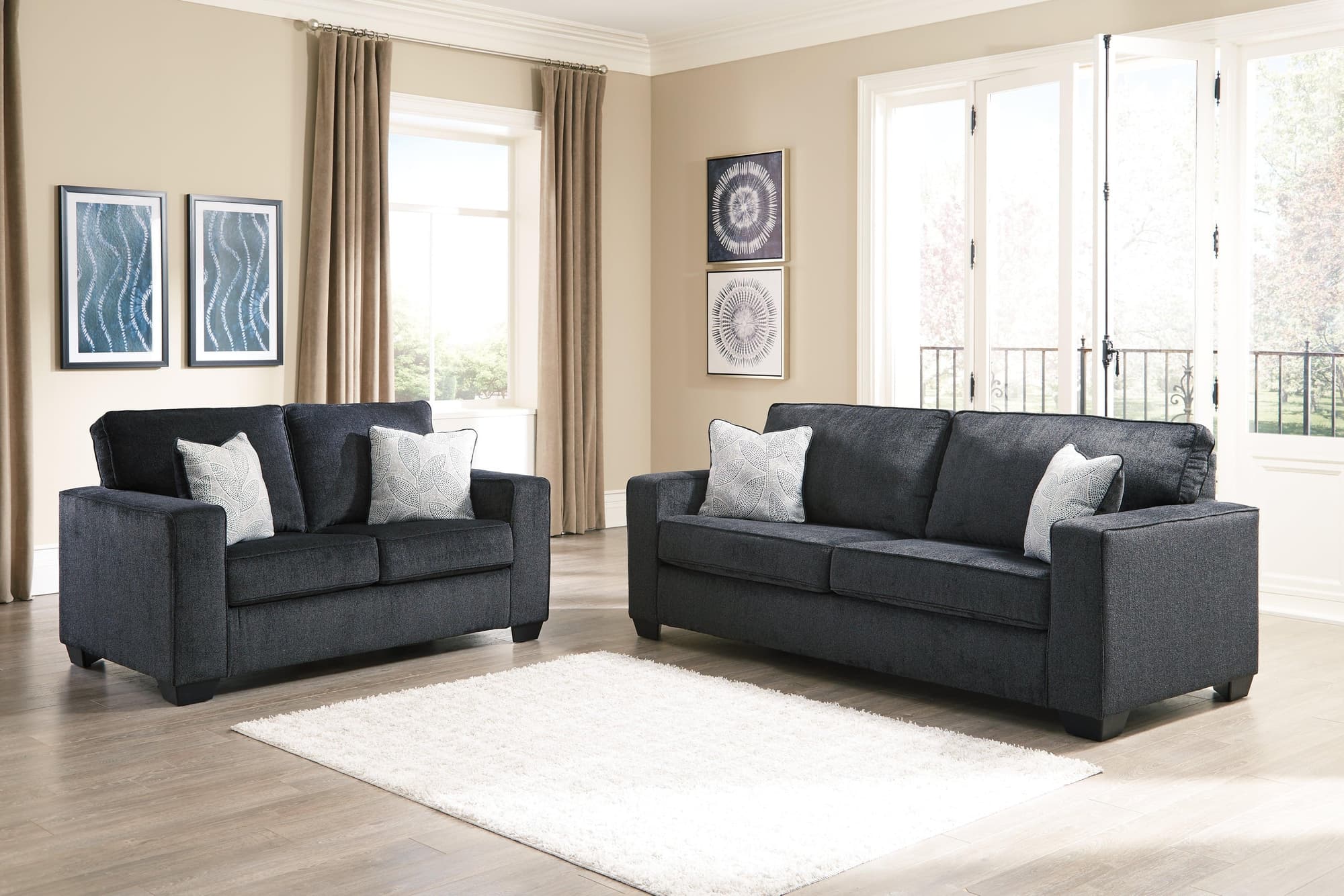 Altari Slate Sofa And Loveseat - Image 1