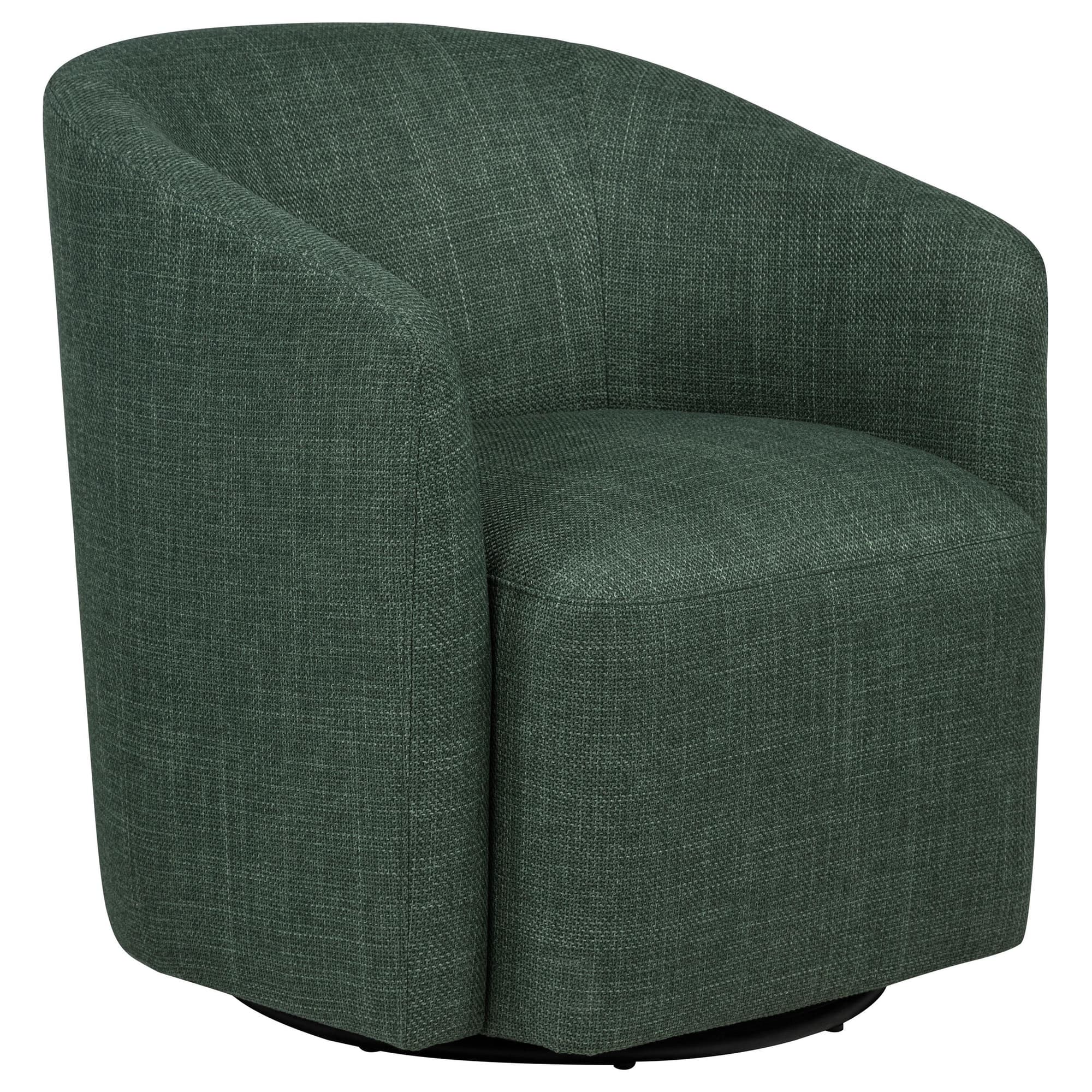 Mossbrook Fabric Upholstered Swivel Accent Chair Green - Image 1