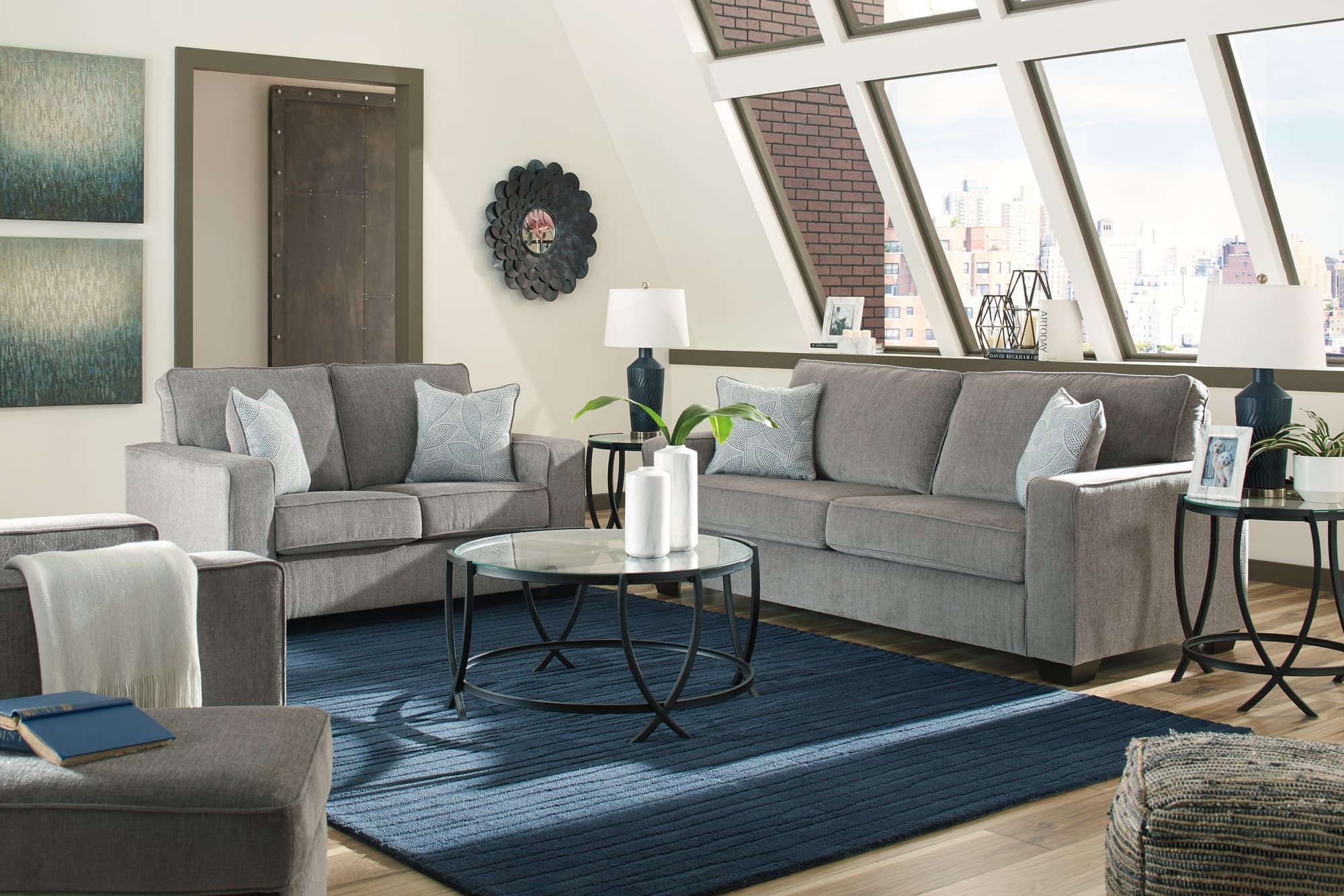 Altari Alloy Sofa Loveseat Chair And Ottoman - Image 1