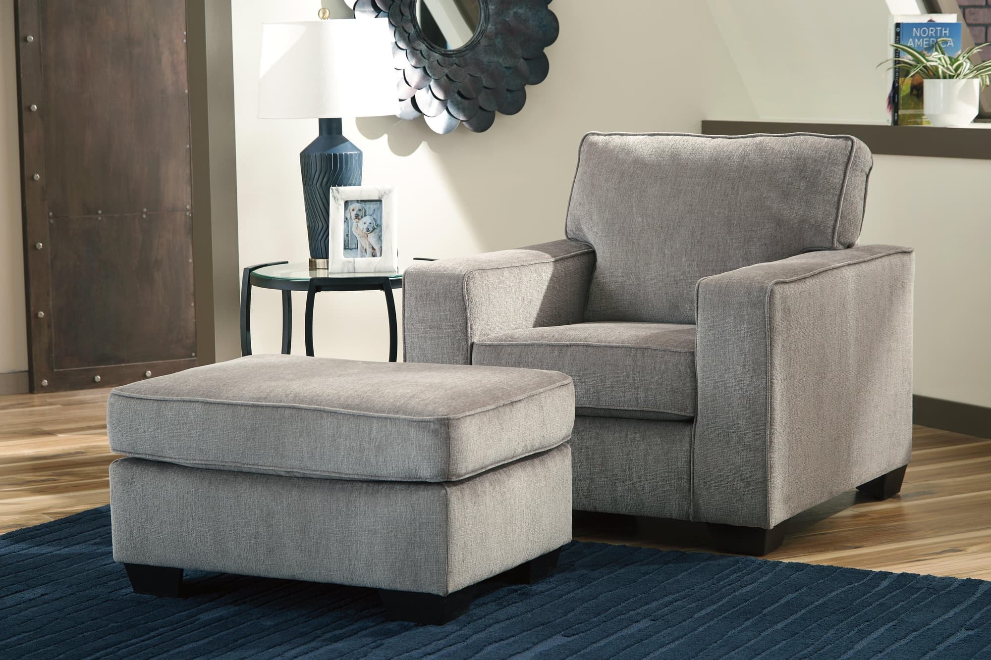 Altari Alloy Chair And Ottoman