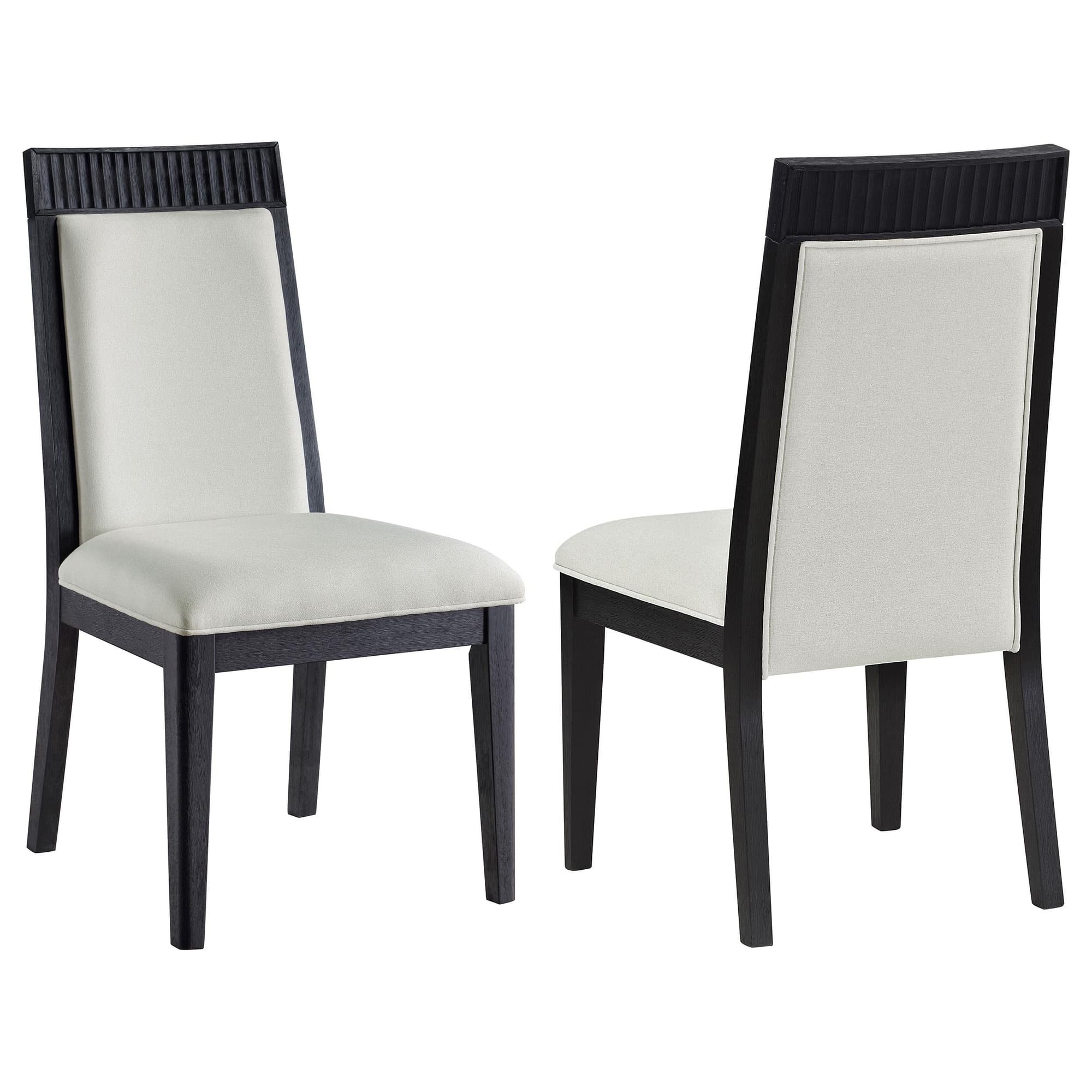 Brookmead Dining Side Chair Ivory and Black (Set of 2) - Image 1