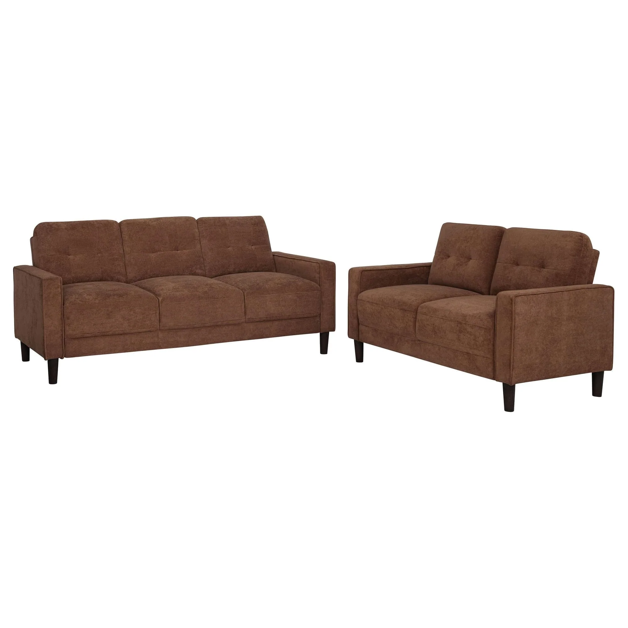 Bowen II 2-piece Fabric Upholstered Track Arm Sofa Set Rust - Image 1