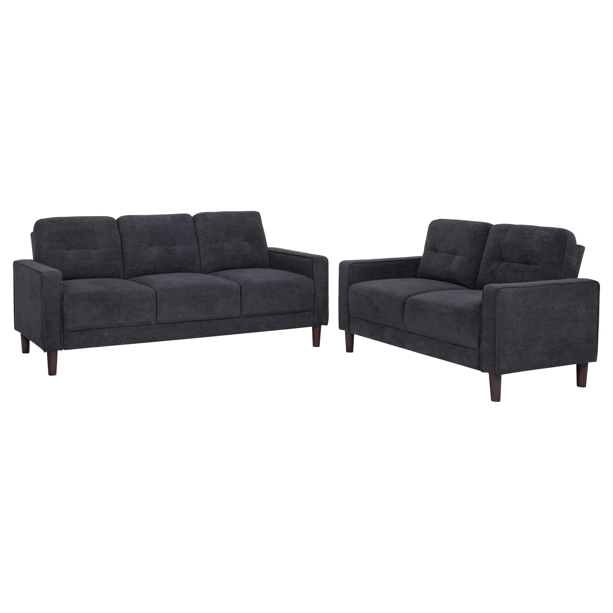 Bowen II 2-piece Upholstered Track Arm Sofa Set Steel Grey - Image 1