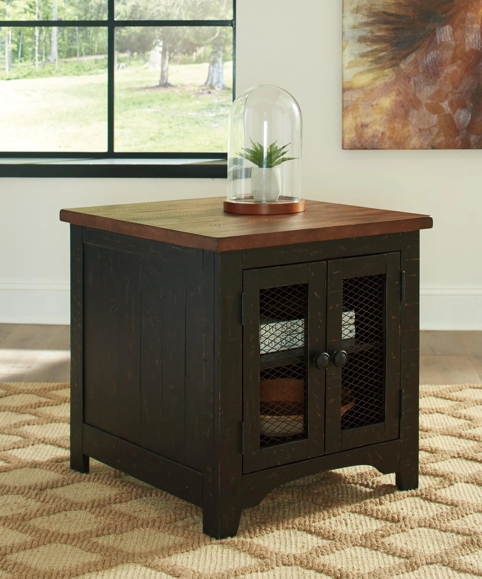 Valebeck Black Brown 2 End Tables