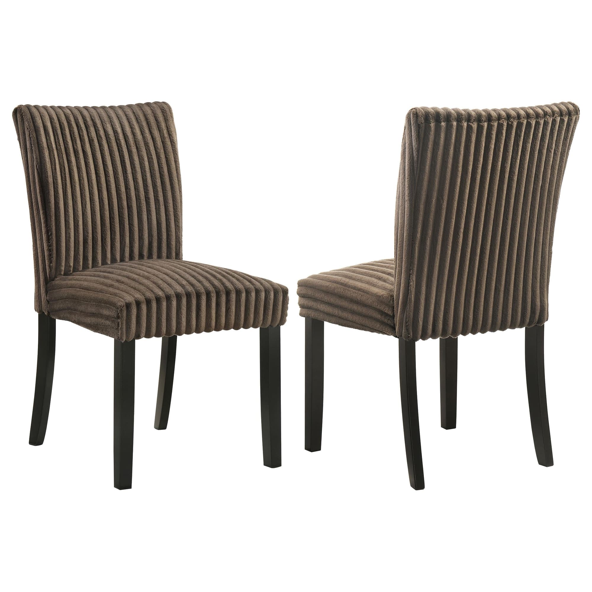 Dermott Upholstered Parson Dining Side Chair Chocolate (Set of 2) - Image 1