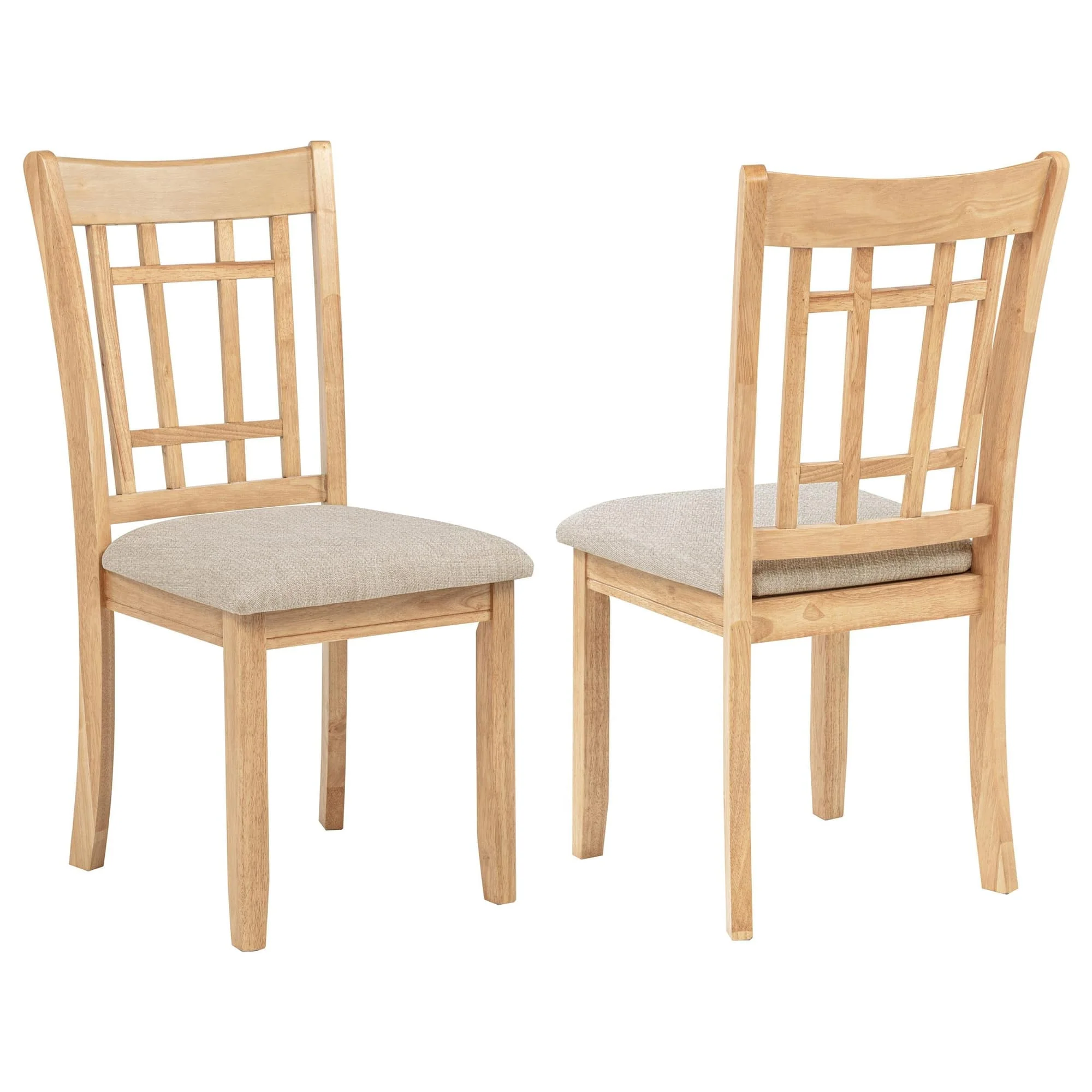 Lavon Wood Dining Side Chair Linen and Light Oak (Set of 2) - Image 1