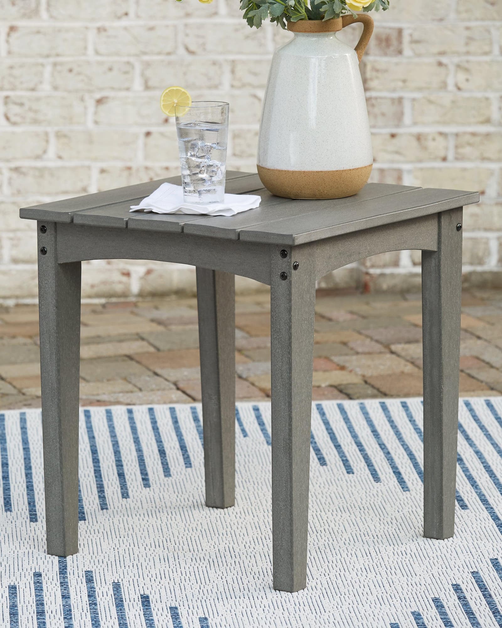 Visola Gray Outdoor Coffee Table With 2 End Tables