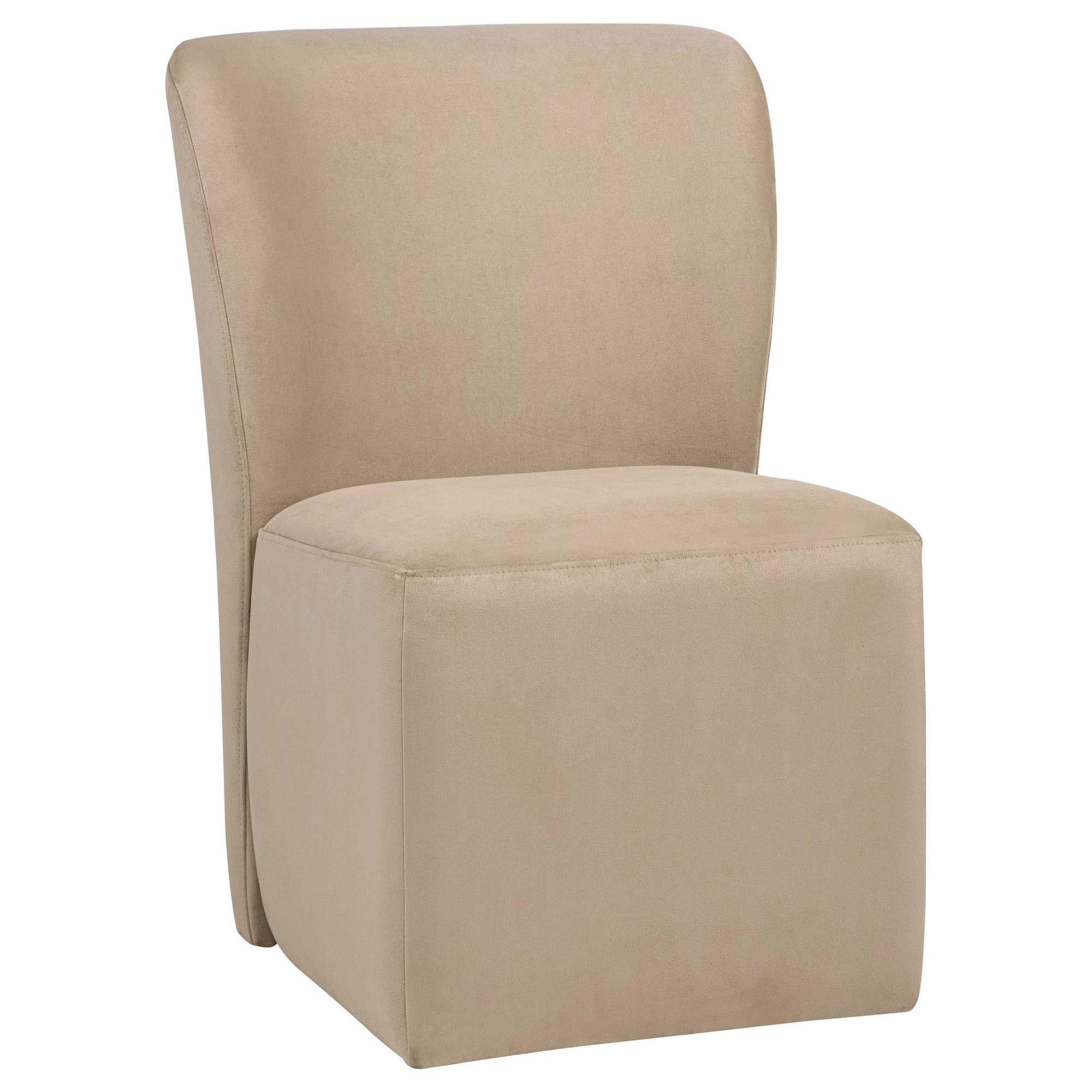 Jaelynn Upholstered Parsons Dining Side Chair Tan (Set of 2) - Image 1