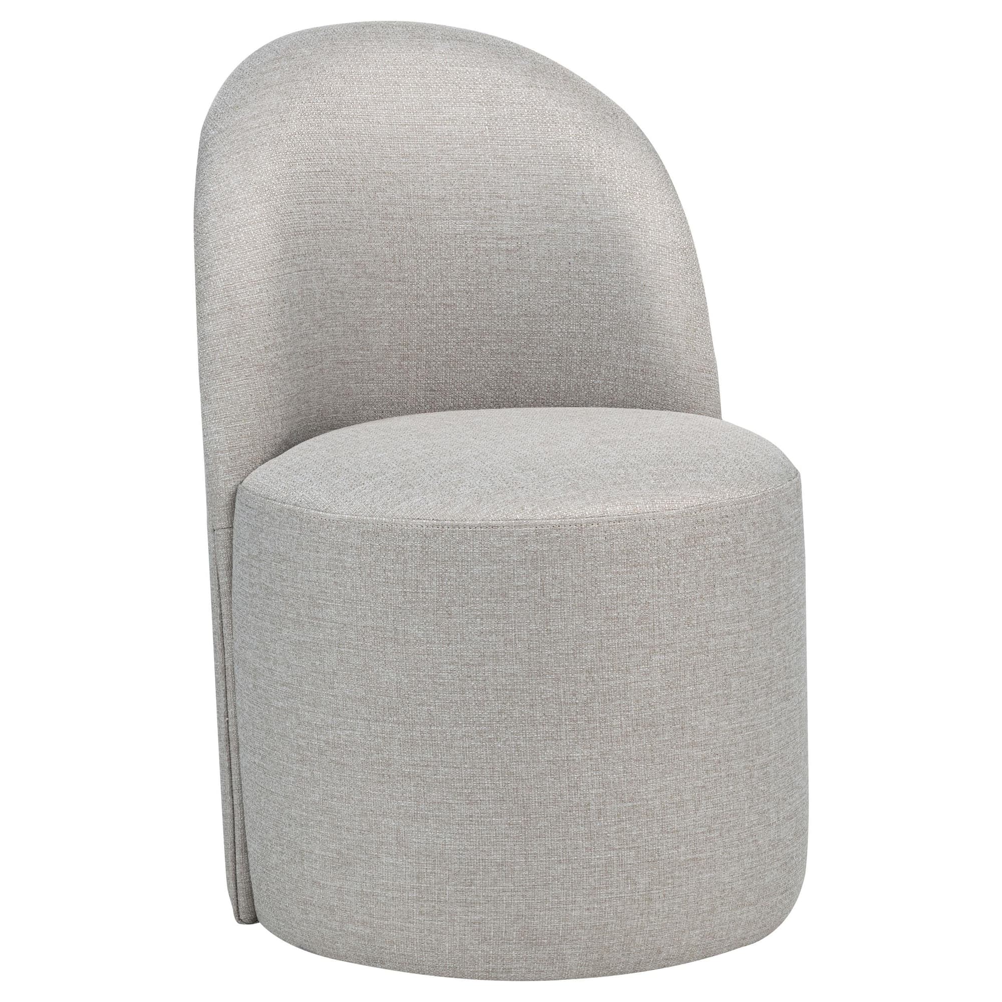 Aubrey Upholstered Barrel Dining Side Chair Beige (Set of 2) - Image 1