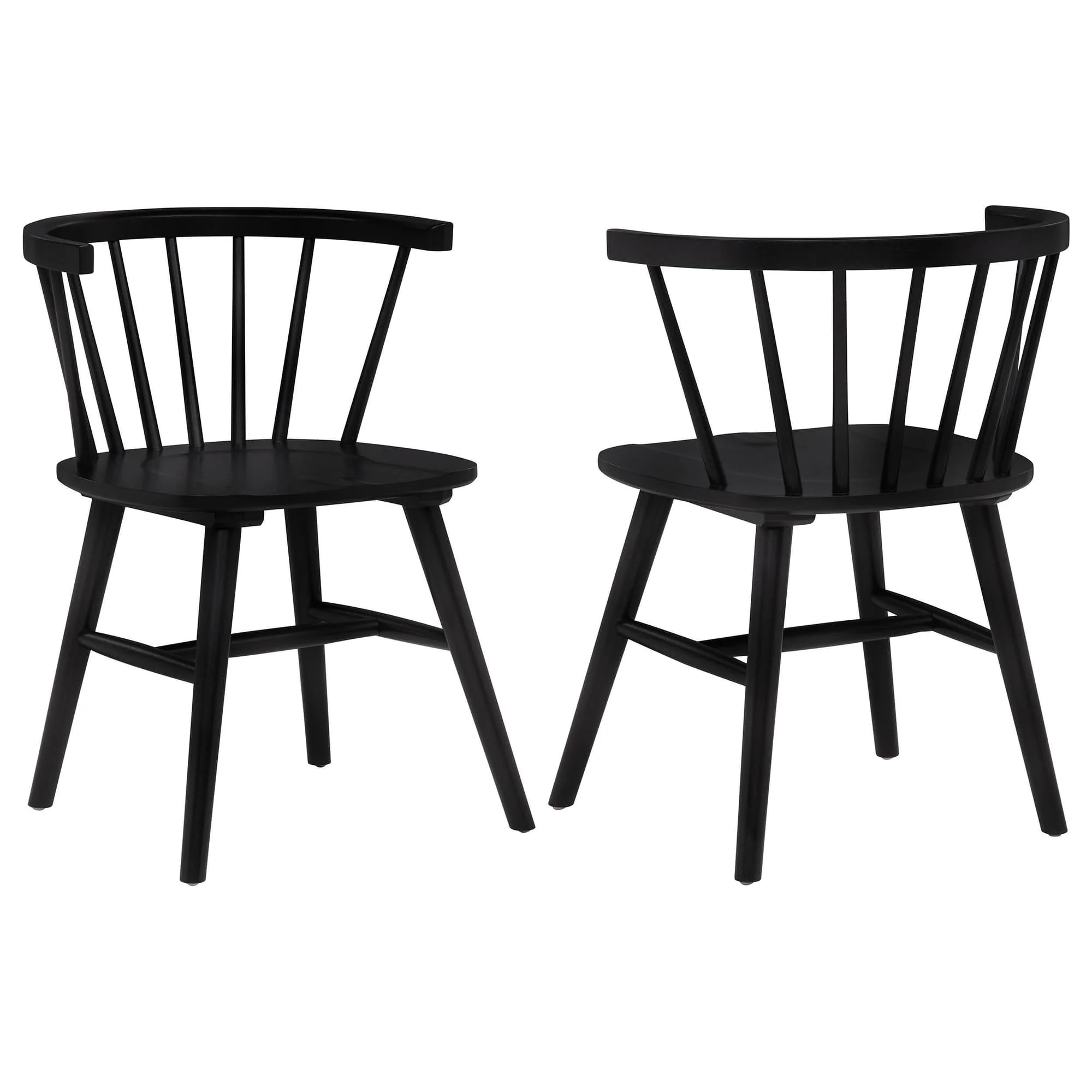 Jeffries Windsor Wood Dining Side Chair Black (Set of 2) - Image 1