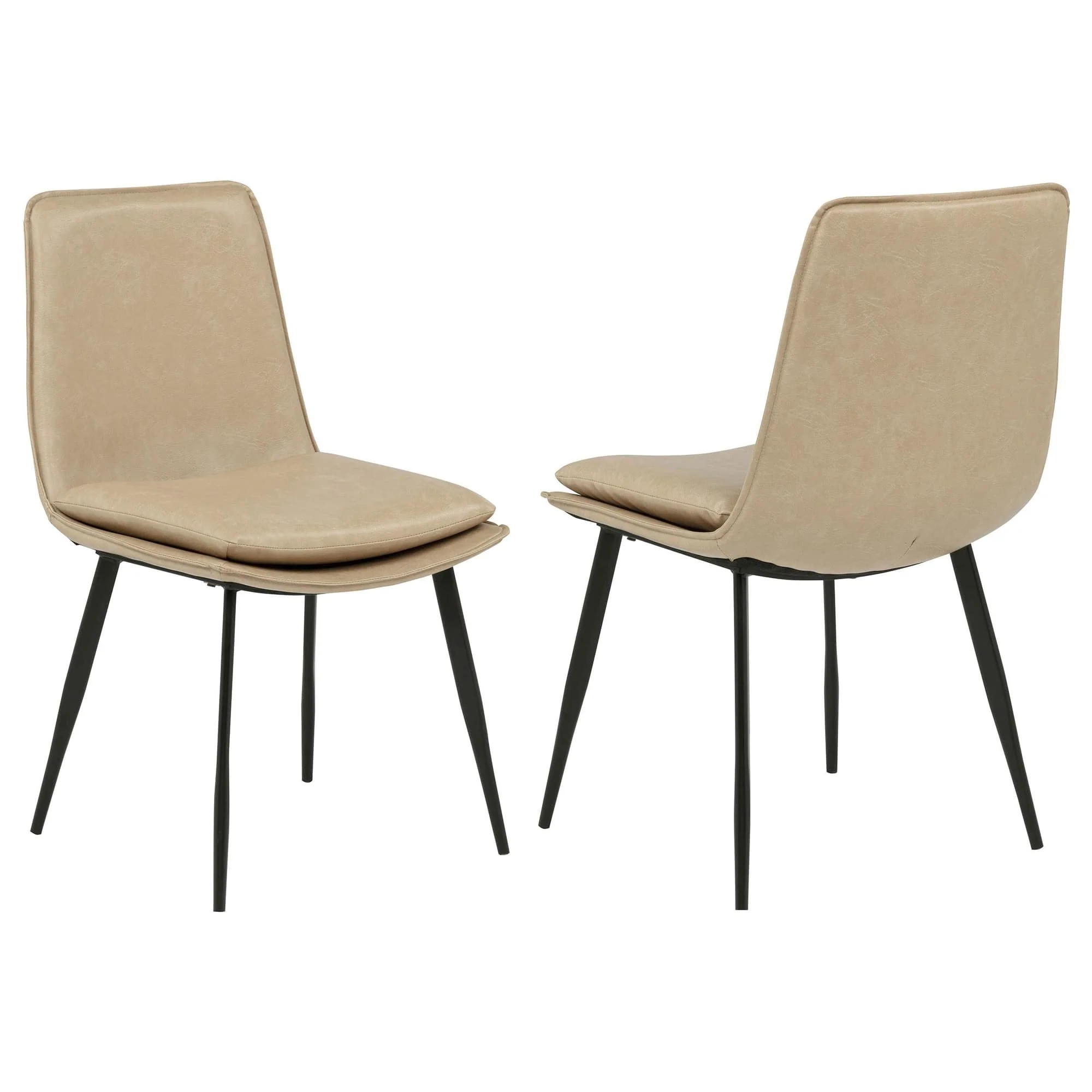 Ortega Upholstered Dining Side Chair Tan (Set of 2) - Image 1