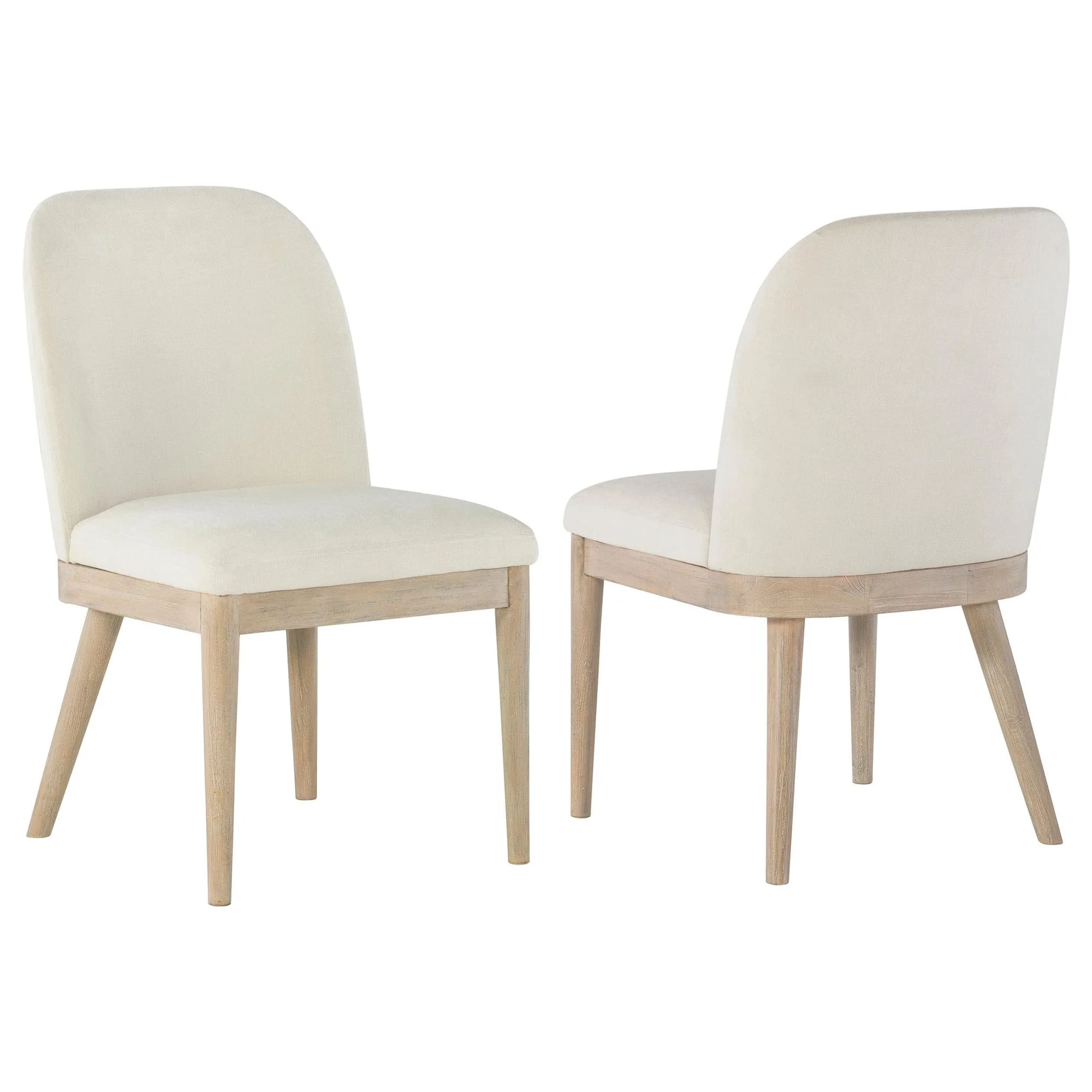 Solano Upholstered Dining Side Chair Beige (Set of 2) - Image 1