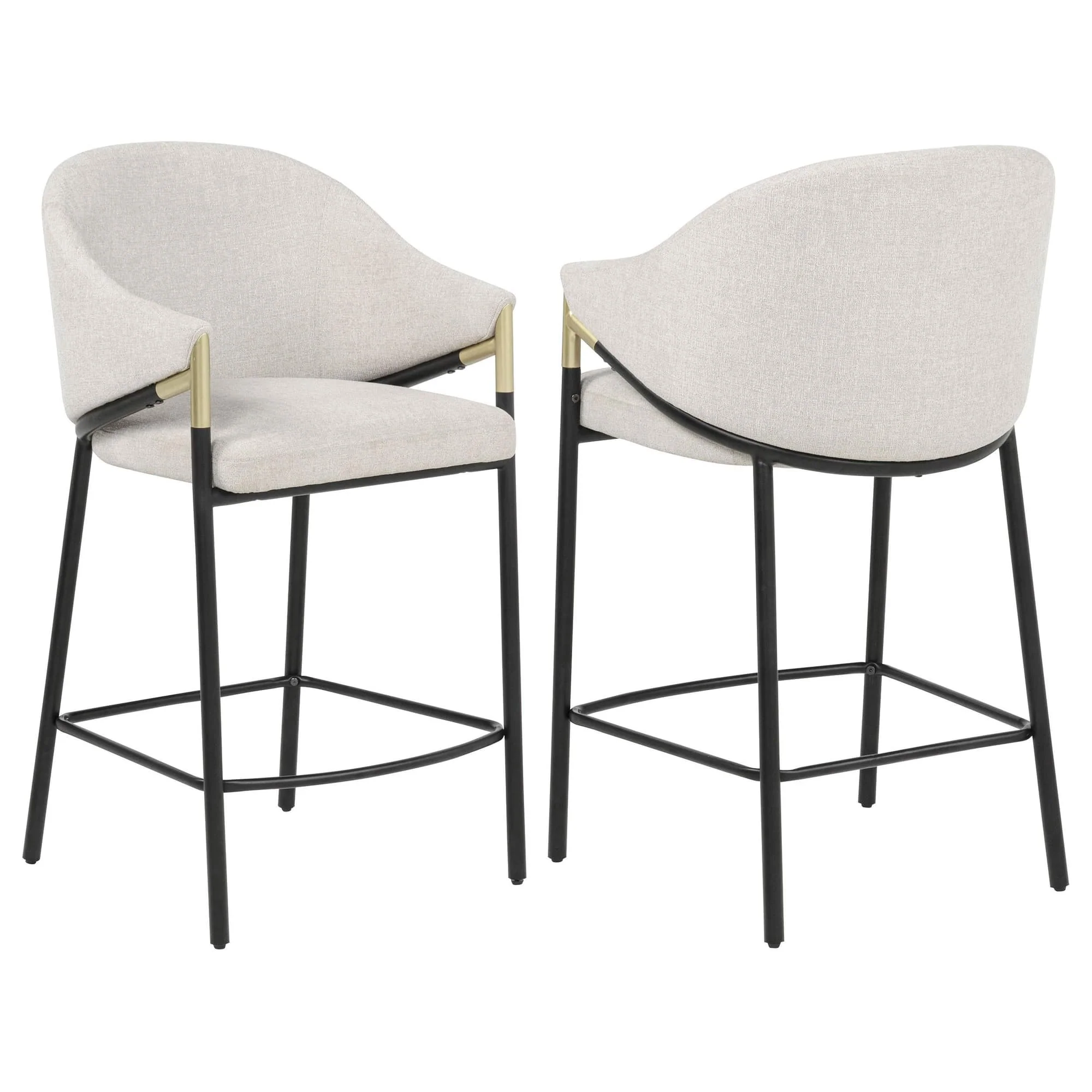 Chadwick Fabric Upholstered Counter Height Chair Beige (Set of 2)