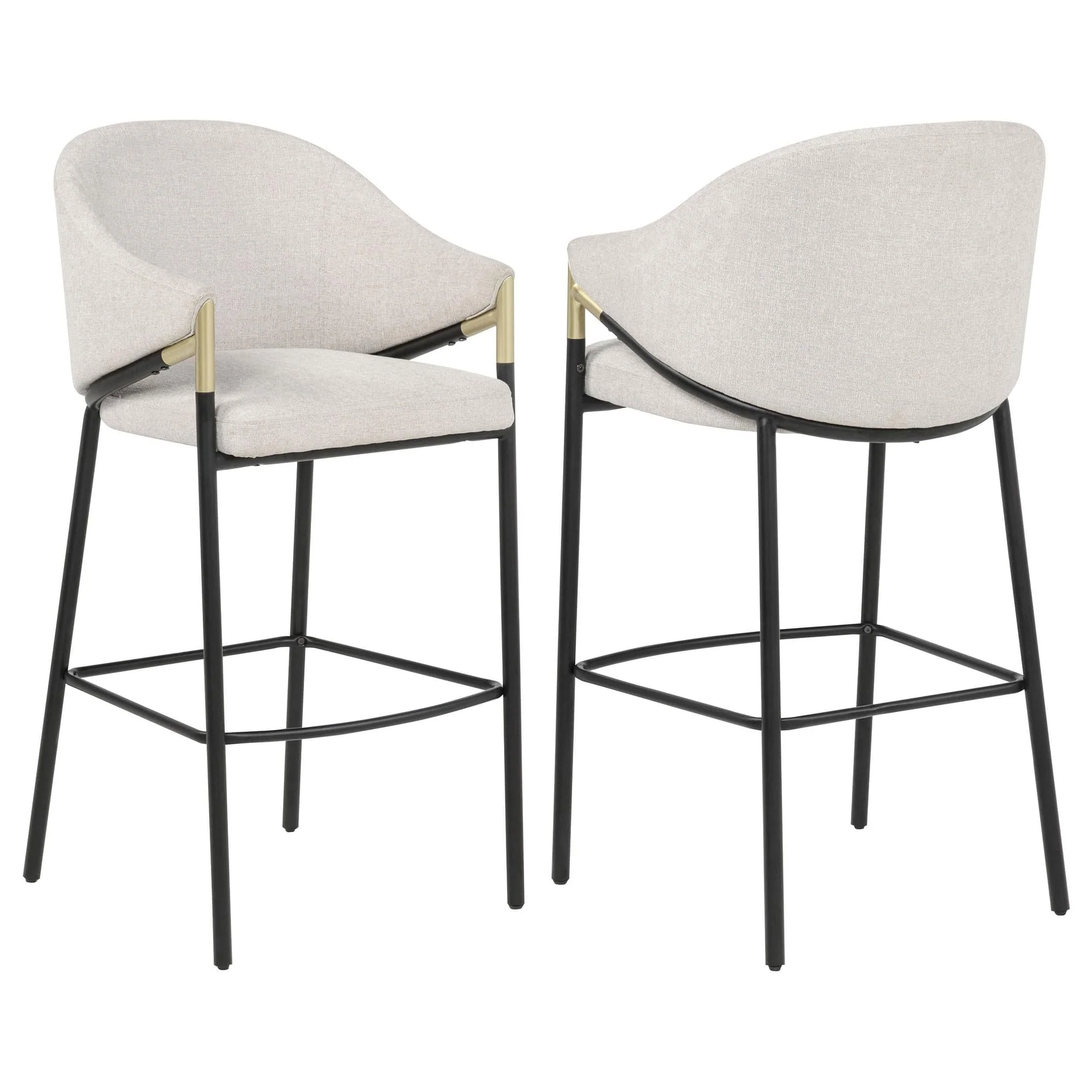 Chadwick Fabric Upholstered Bar Chair Beige (Set of 2)