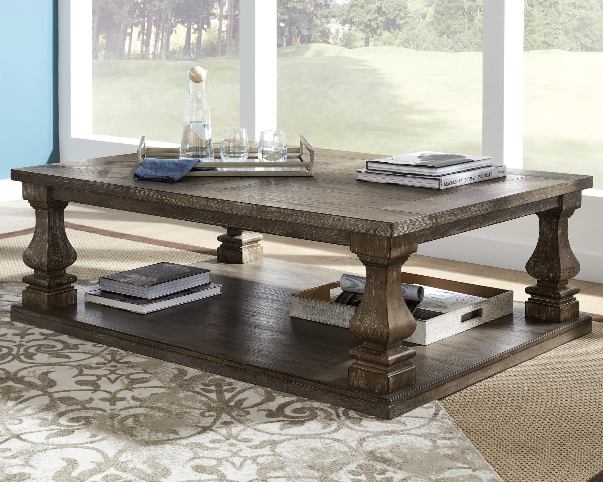 Johnelle Gray Coffee Table With 1 End - Image 1