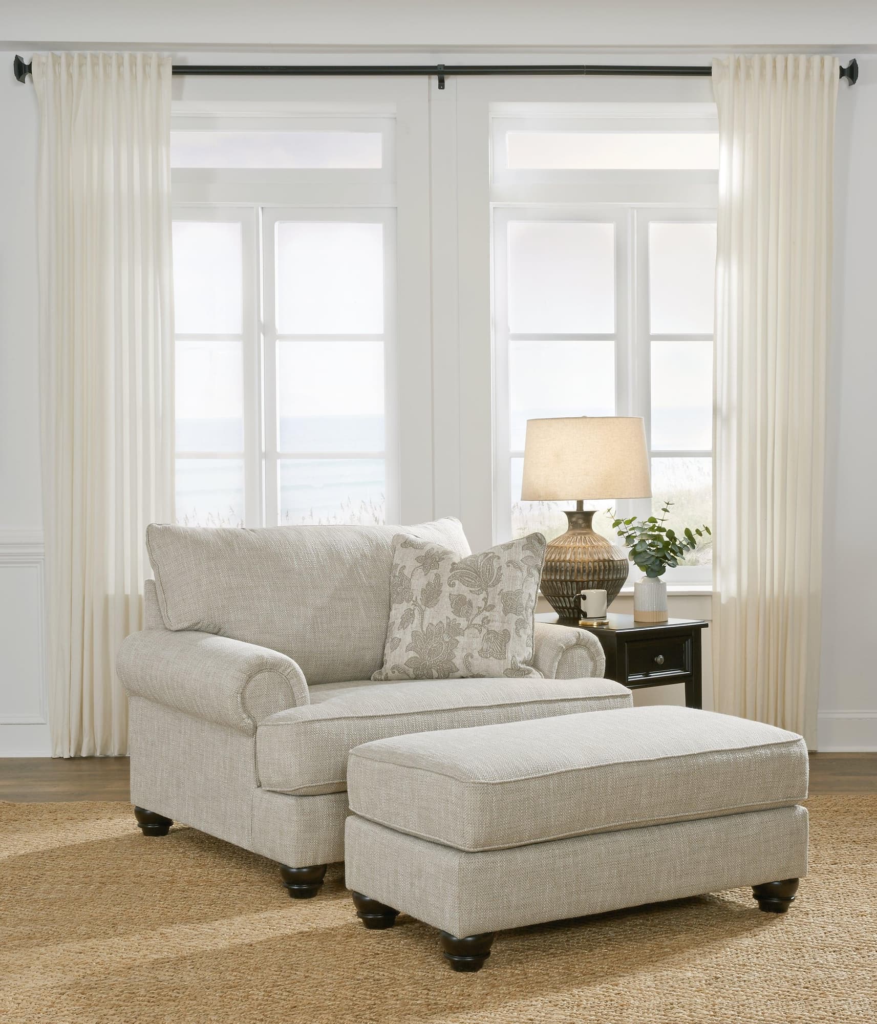 Asanti Fog Chair And Ottoman - Image 1