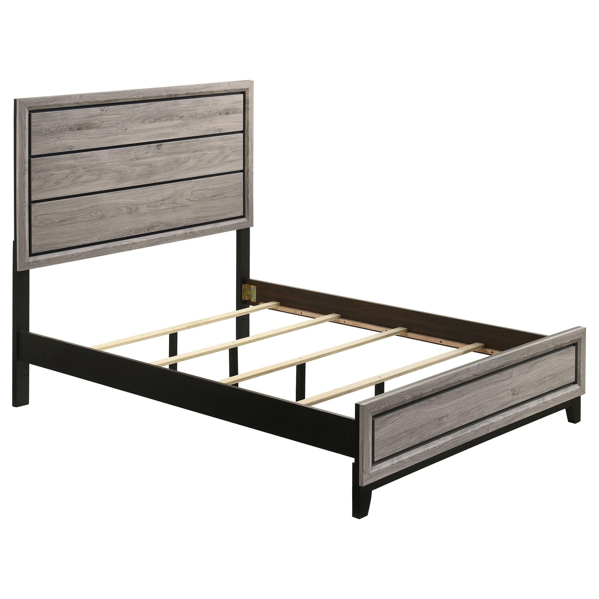 Watson Wood Full Panel Bed Light Taupe - Image 1