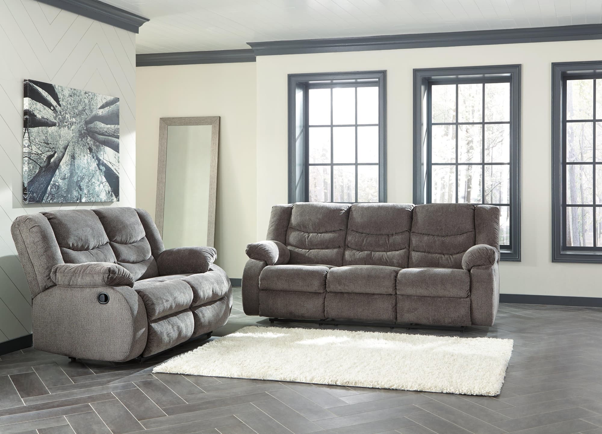 Tulen Gray Sofa And Loveseat - Image 1