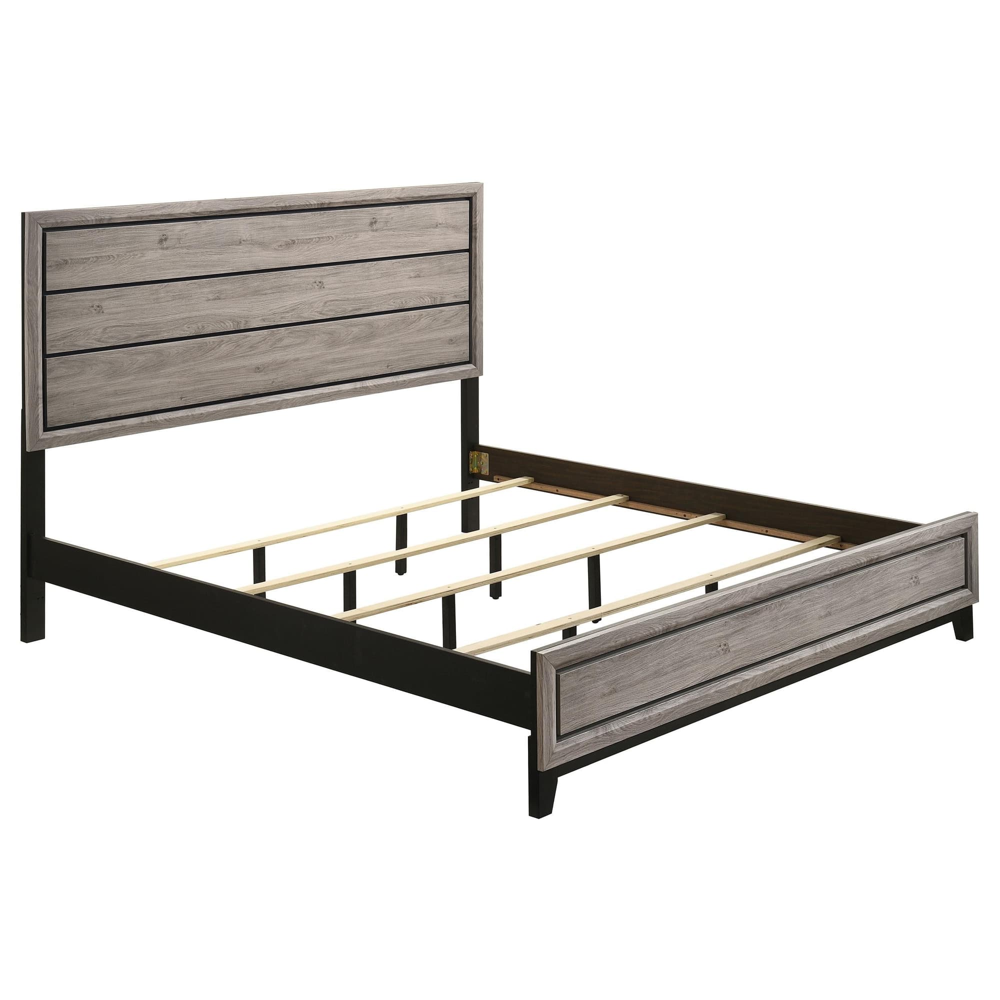 Watson Wood Eastern King Panel Bed Light Taupe - Image 1