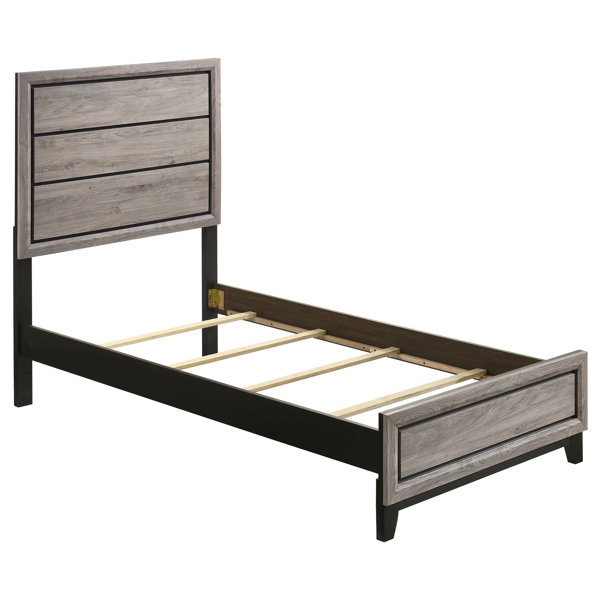 Watson Wood Twin Panel Bed Light Taupe - Image 1