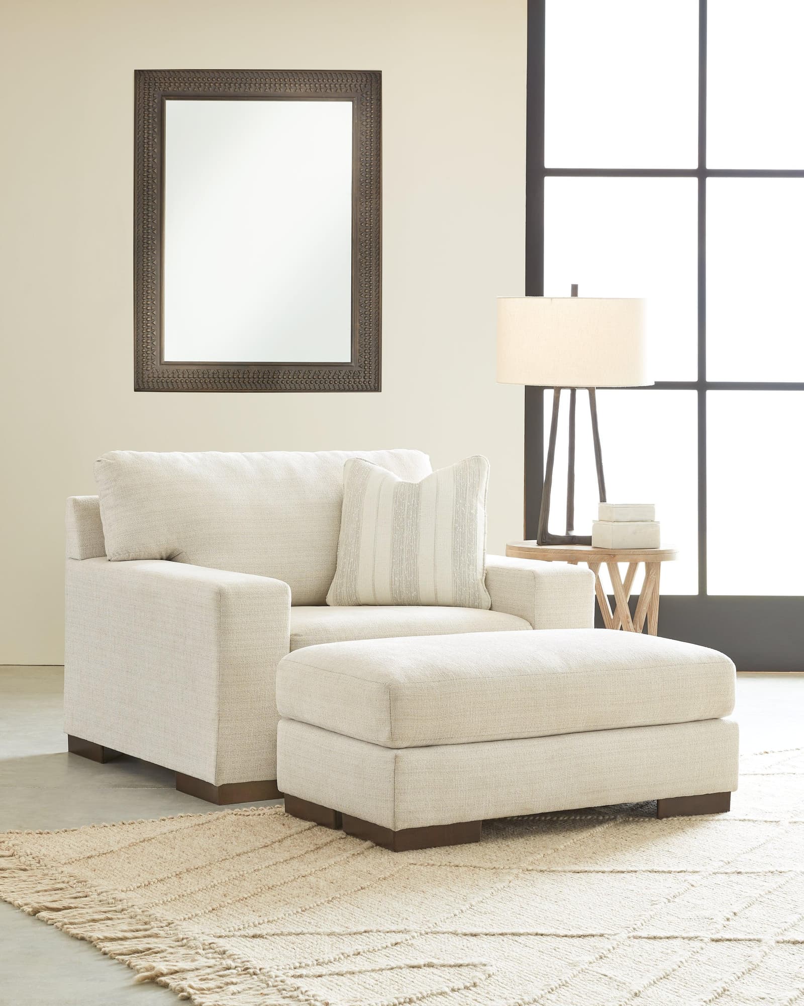 Maggie Birch Chair And Ottoman - Image 1