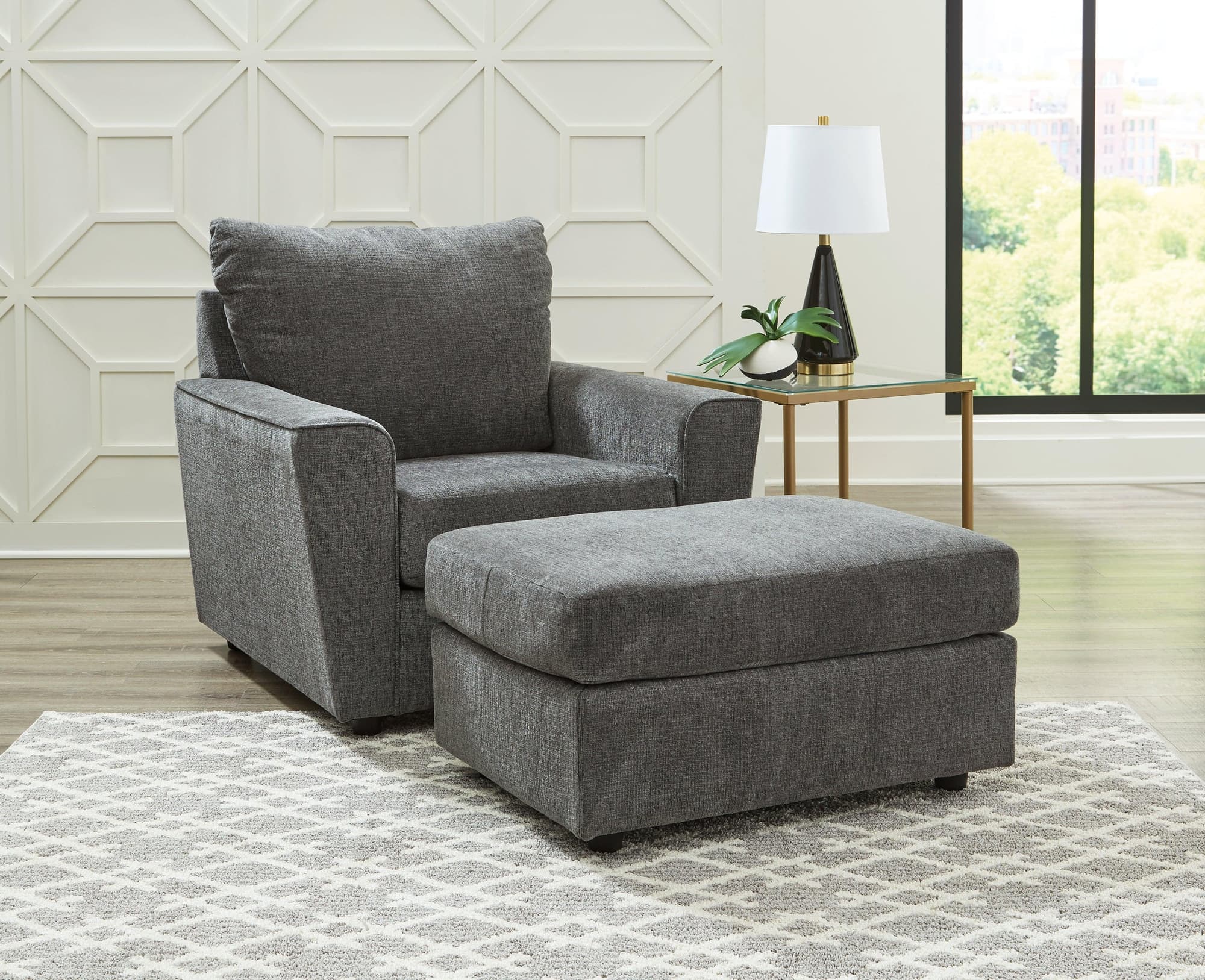 Stairatt Gravel Chair And Ottoman - Image 1
