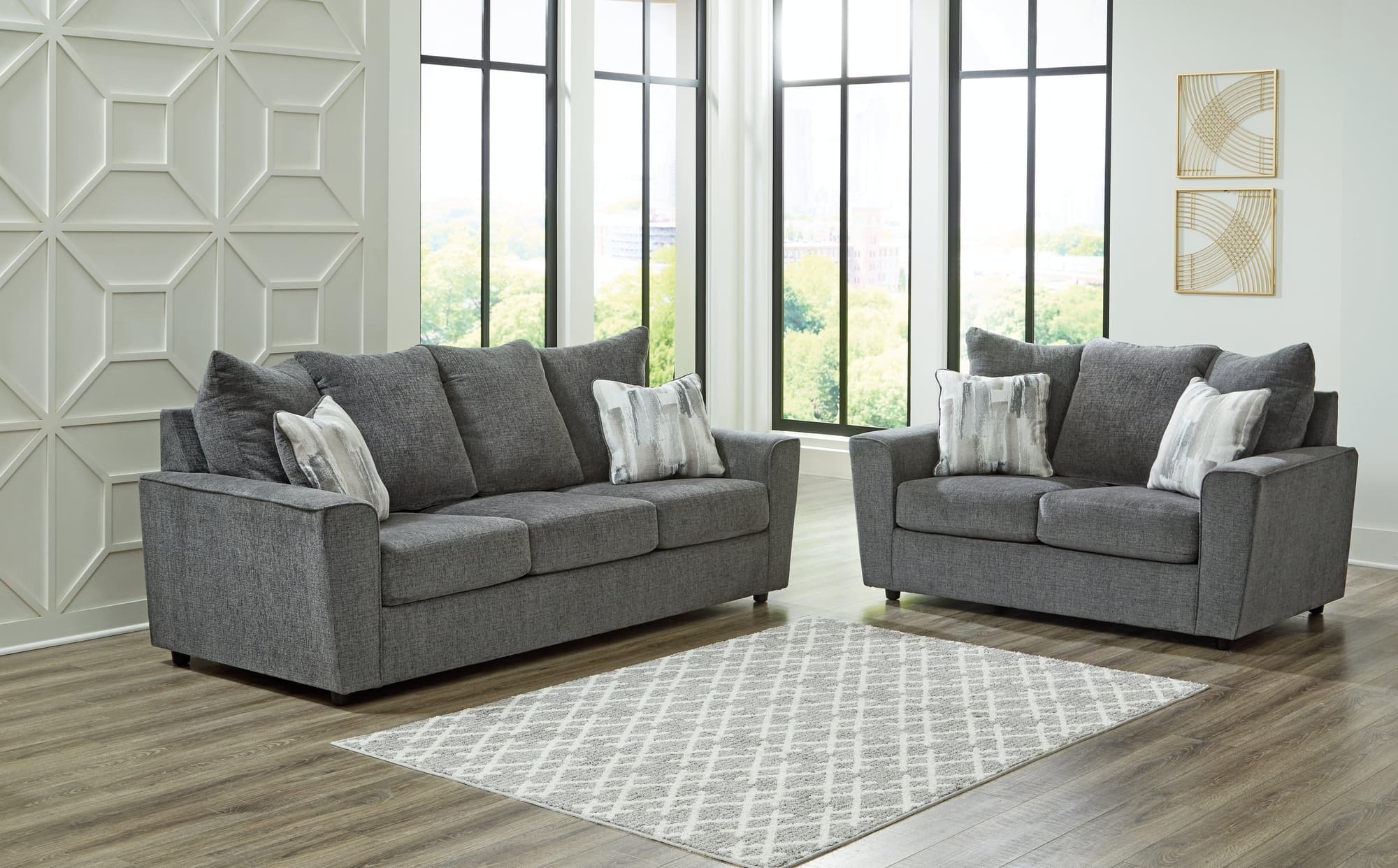 Stairatt Gravel Sofa And Loveseat - Image 1