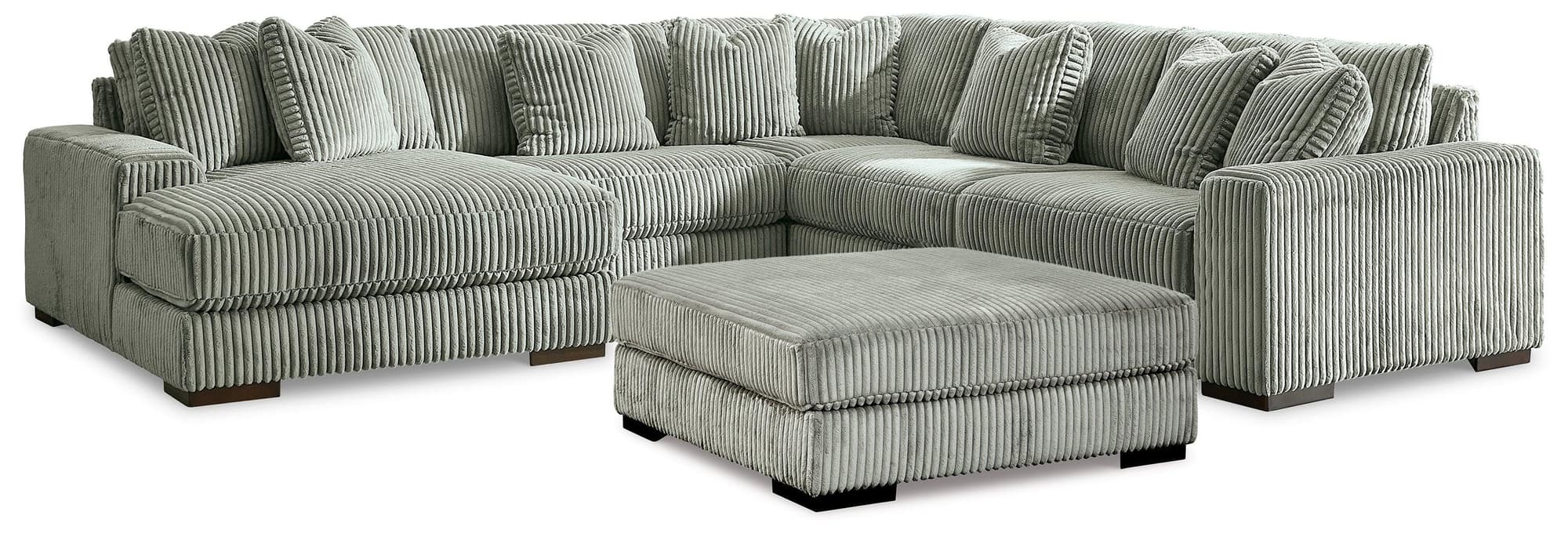Lindyn Fog 5-Piece Sectional With Ottoman - Image 1