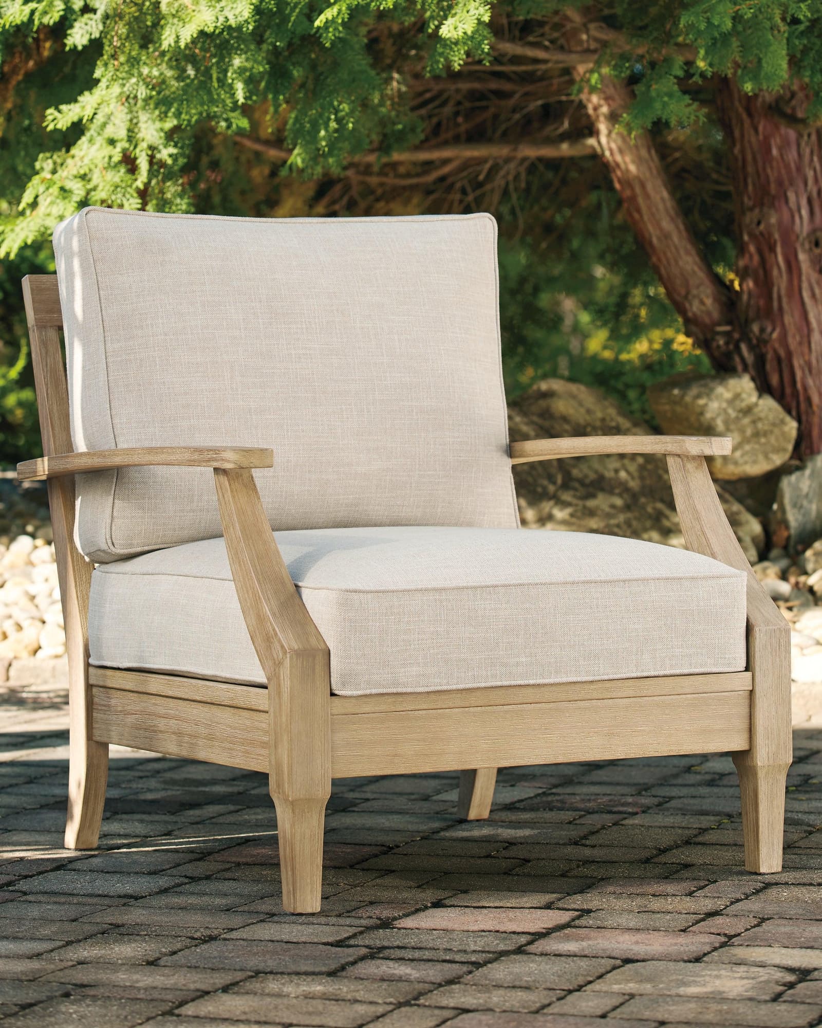 Clare Beige View Outdoor Sofa With Lounge Chair - Image 1