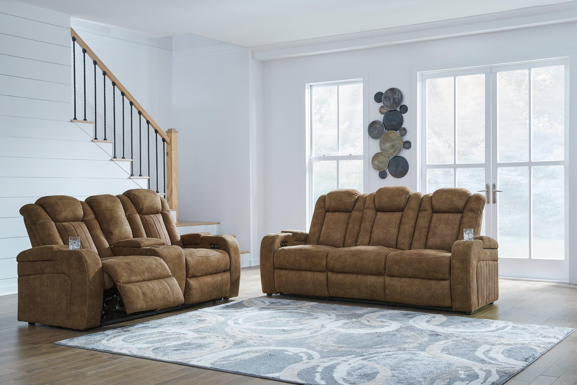 Wolfridge Brindle Sofa And Loveseat