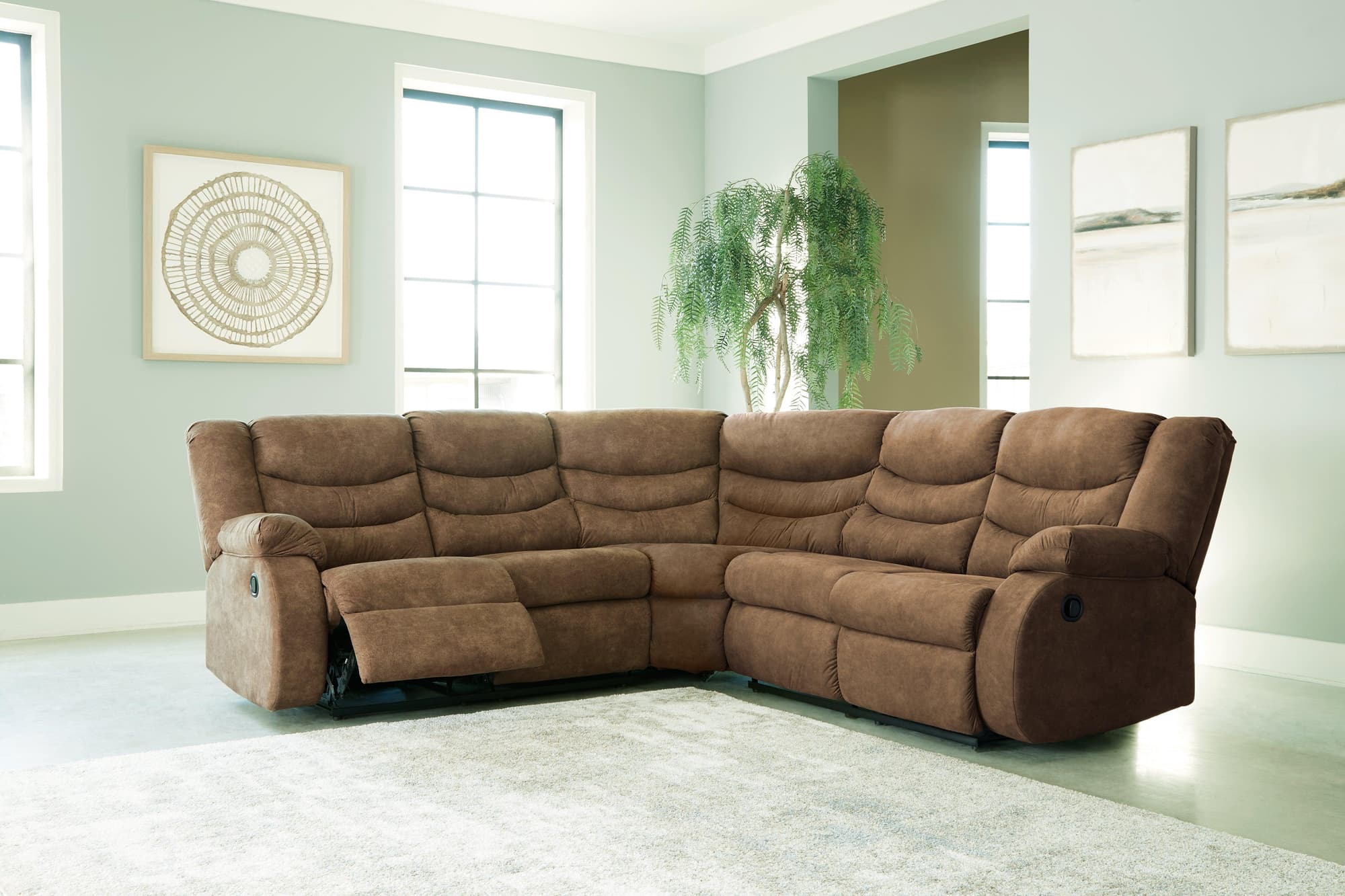 Partymate Brindle 2-Piece Sectional With Recliner - Image 1