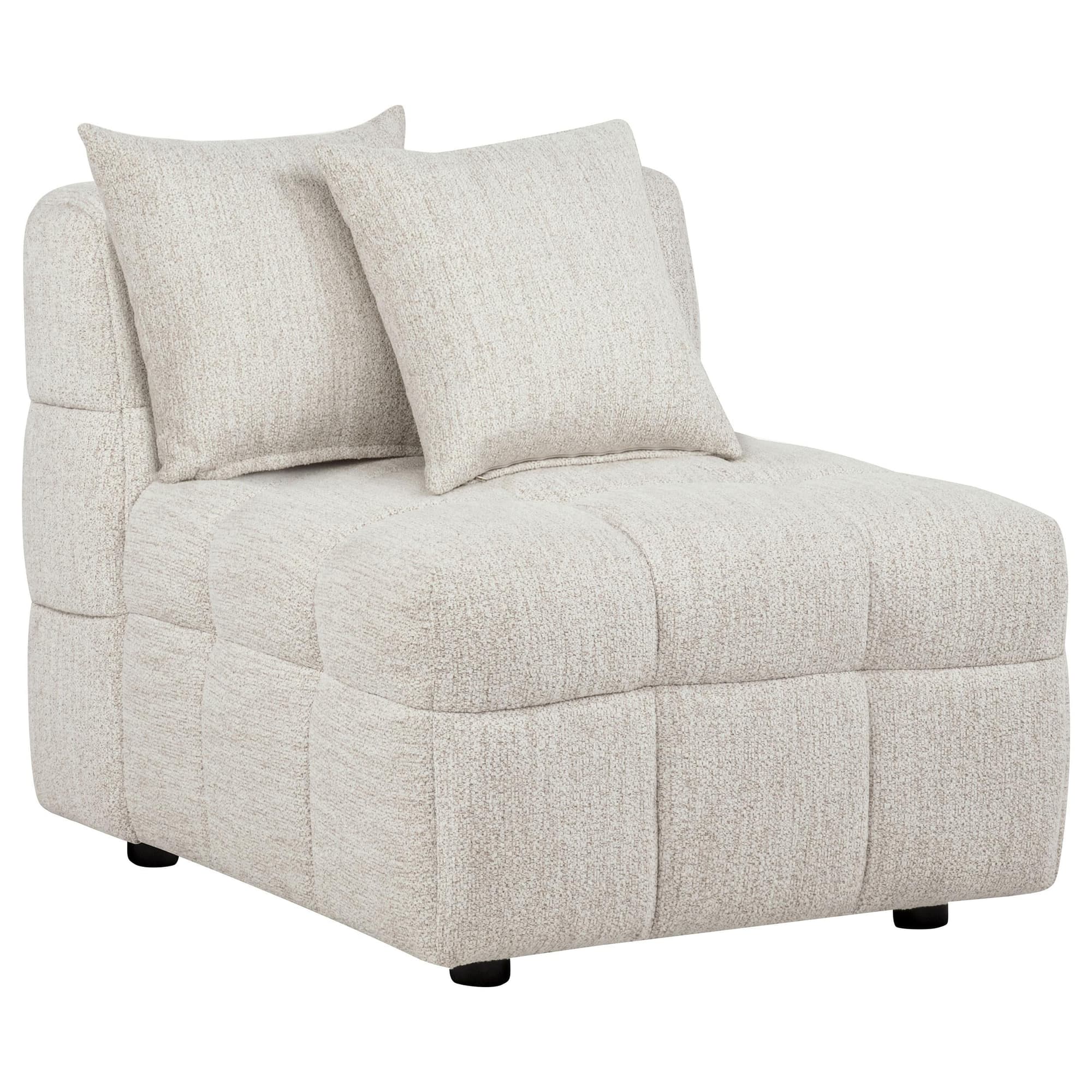 Amara Upholstered Armless Chair - Image 1