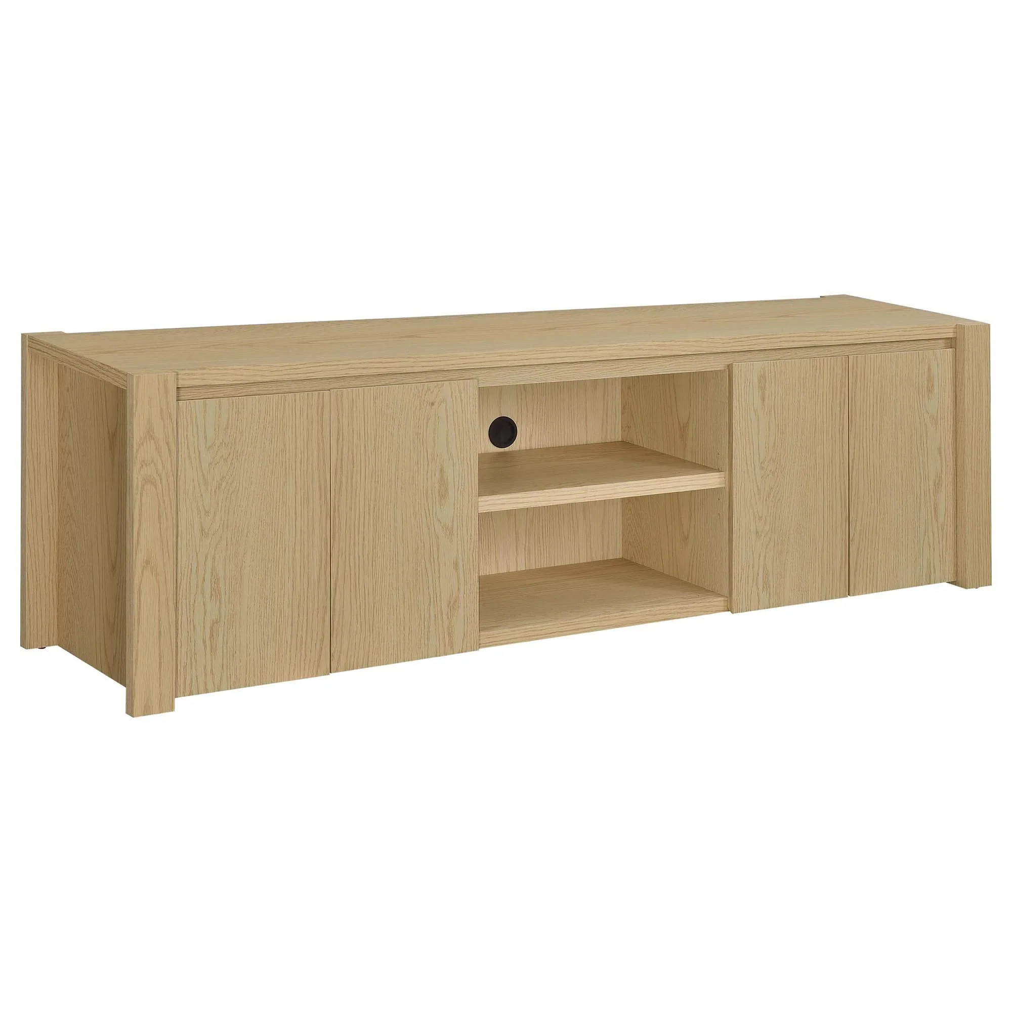Laurelton 78-inch 4-door TV Stand Media Console Light Oak
