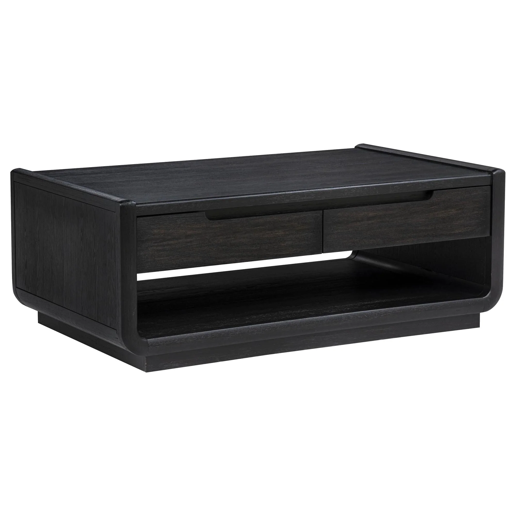 Leandro 2-drawer Wood Cocktail Coffee Table Burnished Black - Image 1