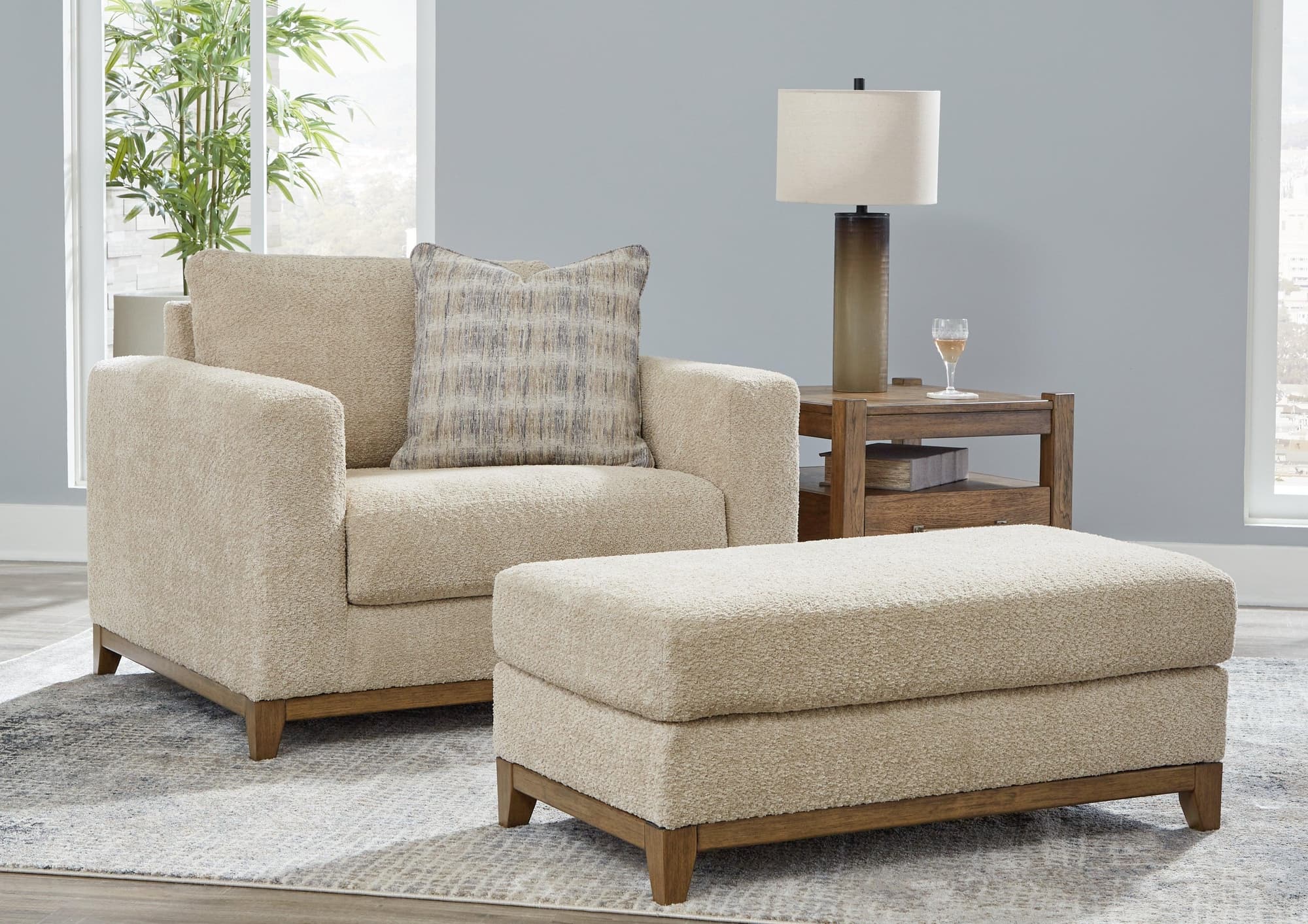 Parklynn Desert Chair And Ottoman - Image 1