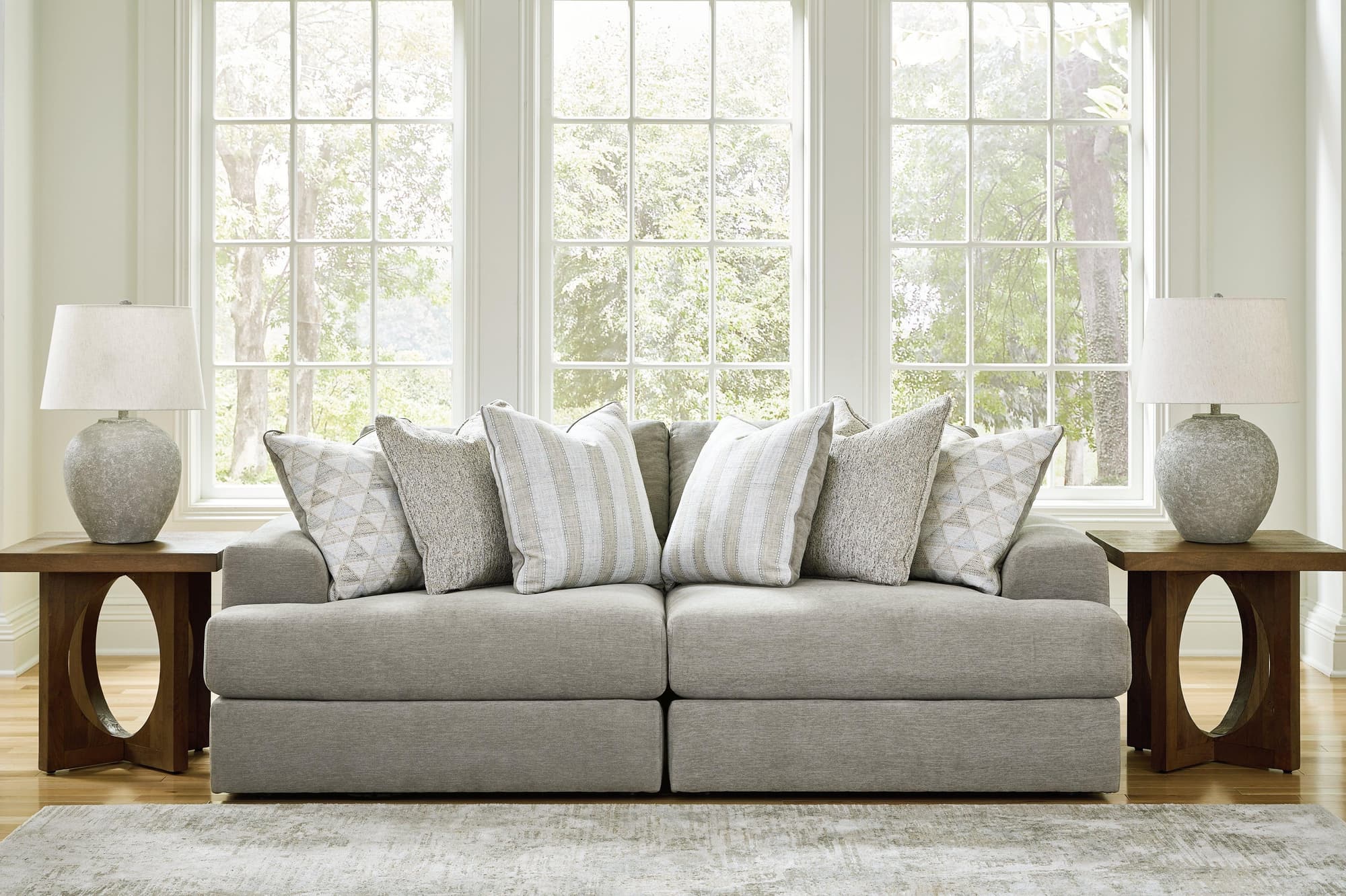 Avaliyah Ash 2-Piece Sectional With Ottoman - Image 1