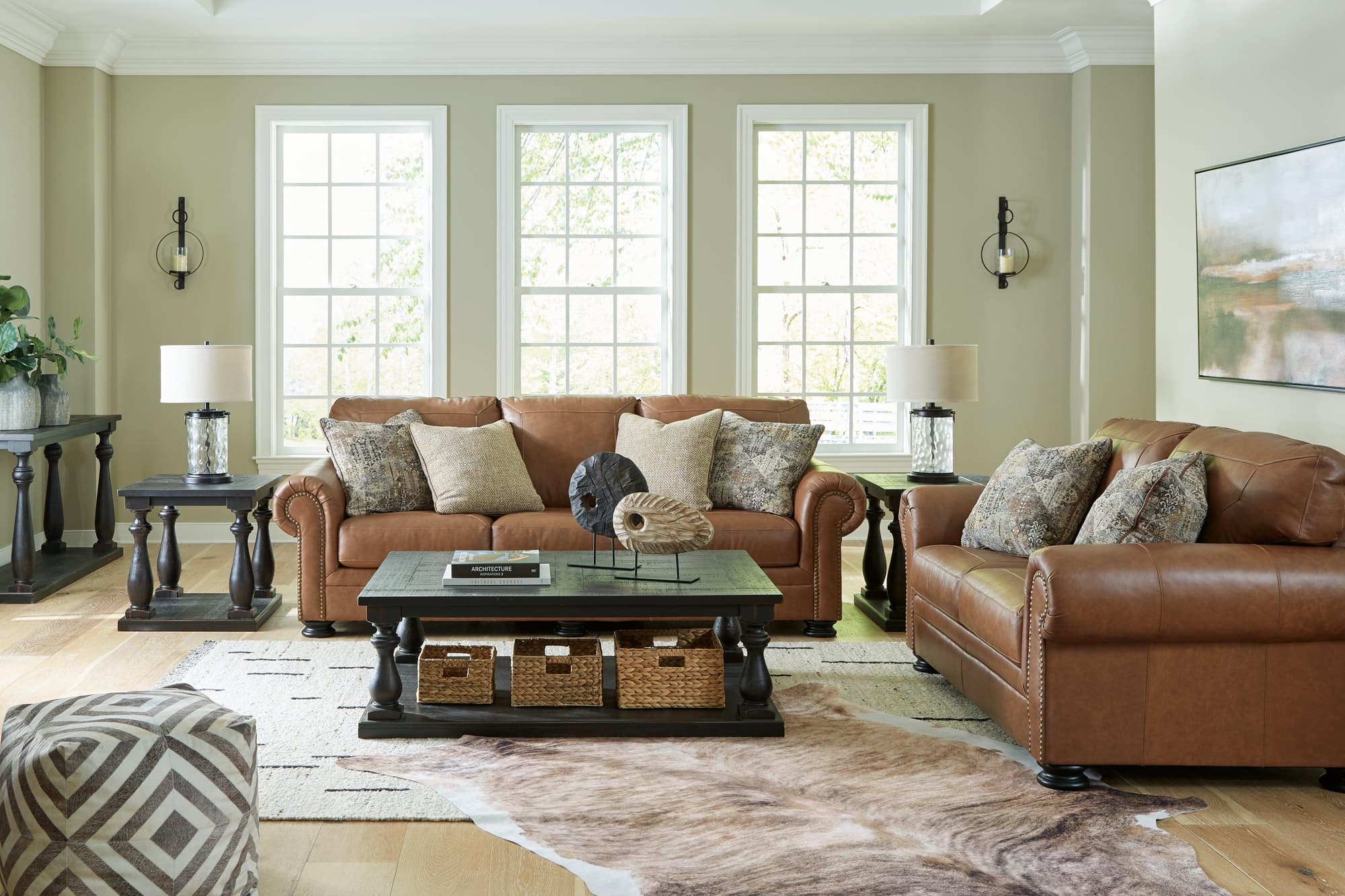 Carianna Caramel Sofa And Loveseat - Image 1