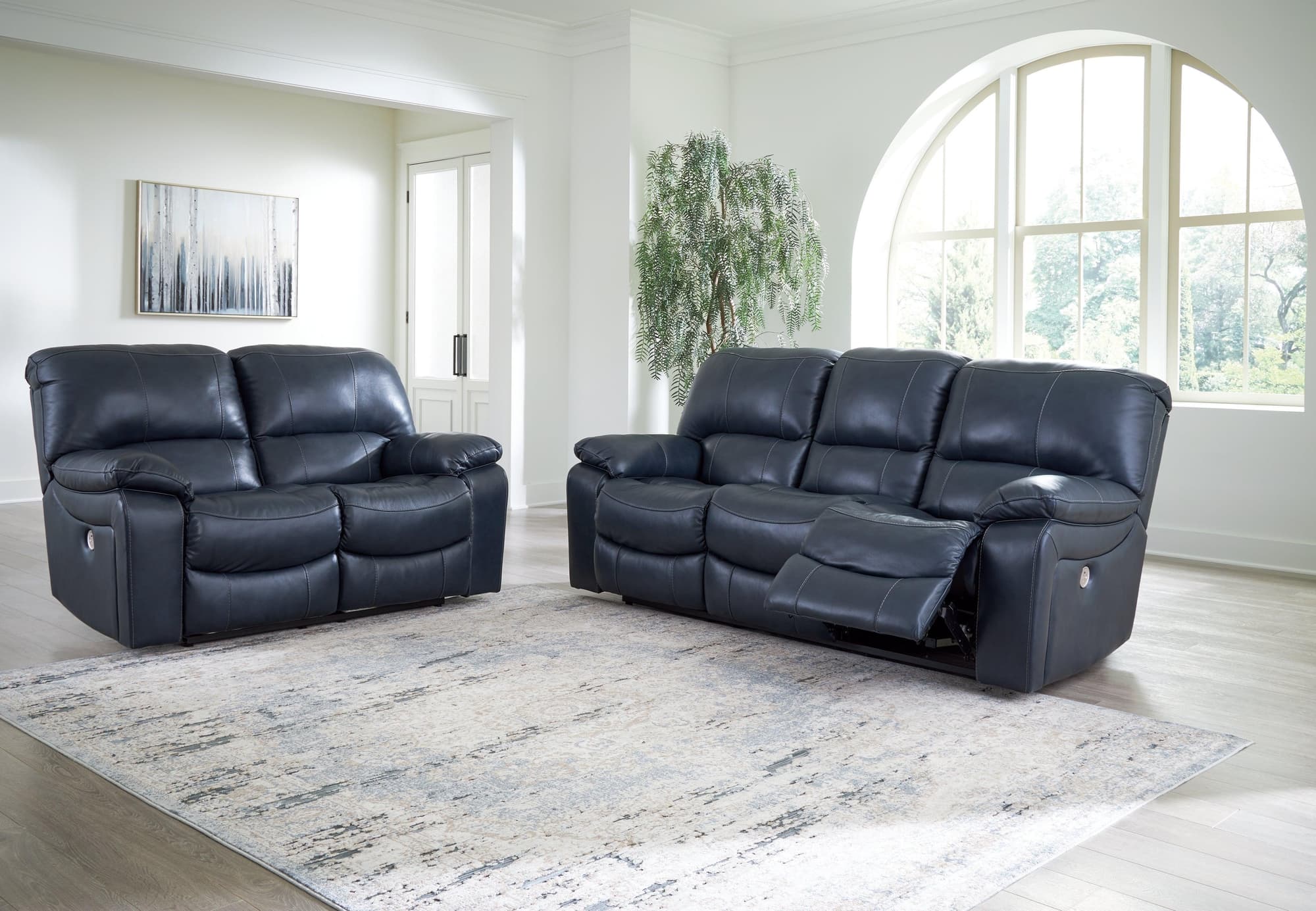 Leesworth Ocean Sofa And Loveseat - Image 1