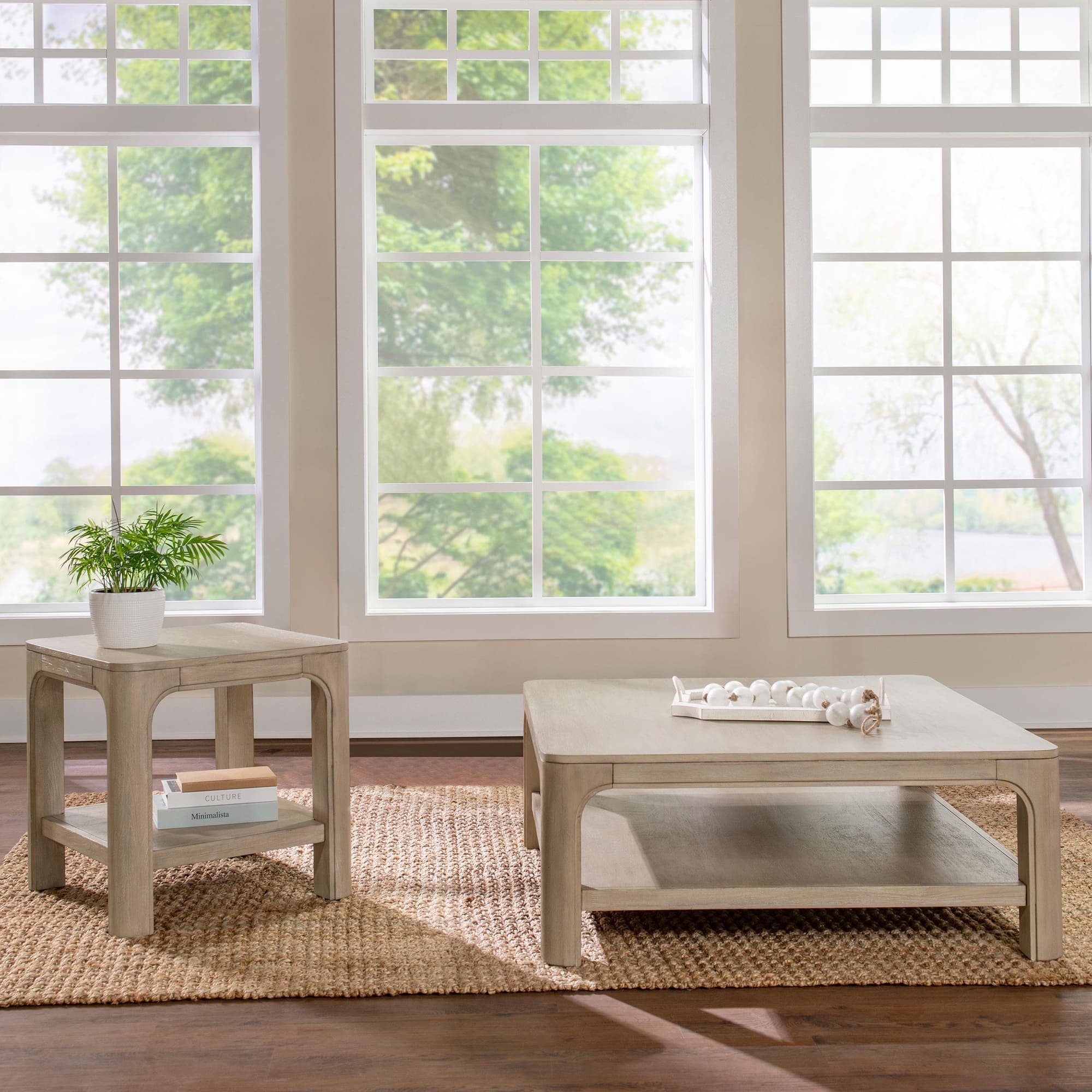 Solano 2-piece Square Coffee Table Set Weathered Mango - Image 1