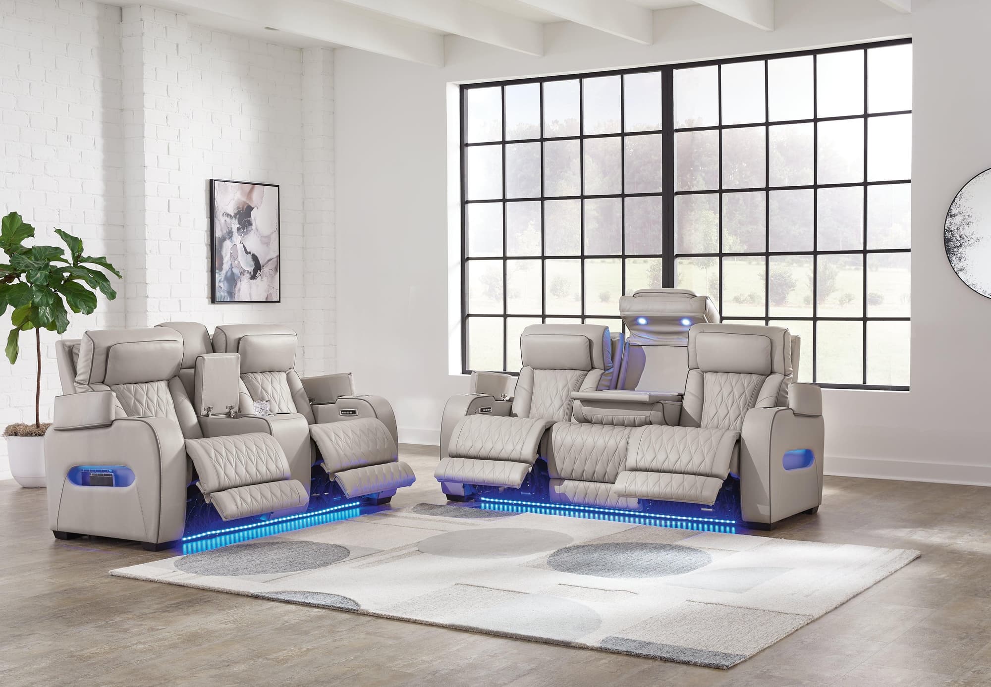 Boyington Gray Sofa And Loveseat - Image 1