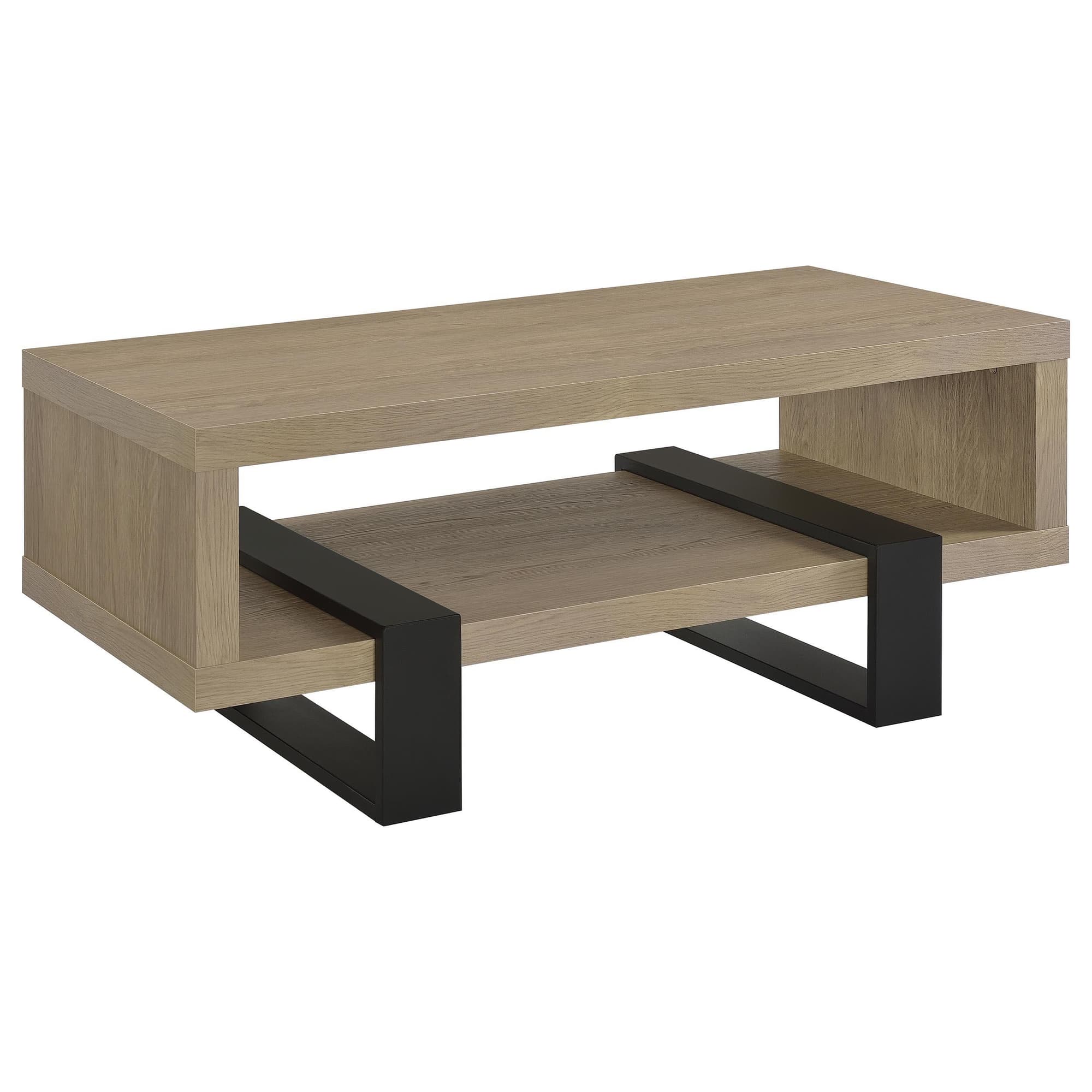 Dinard Engineered Wood Cocktail Coffee Table Latte - Image 1
