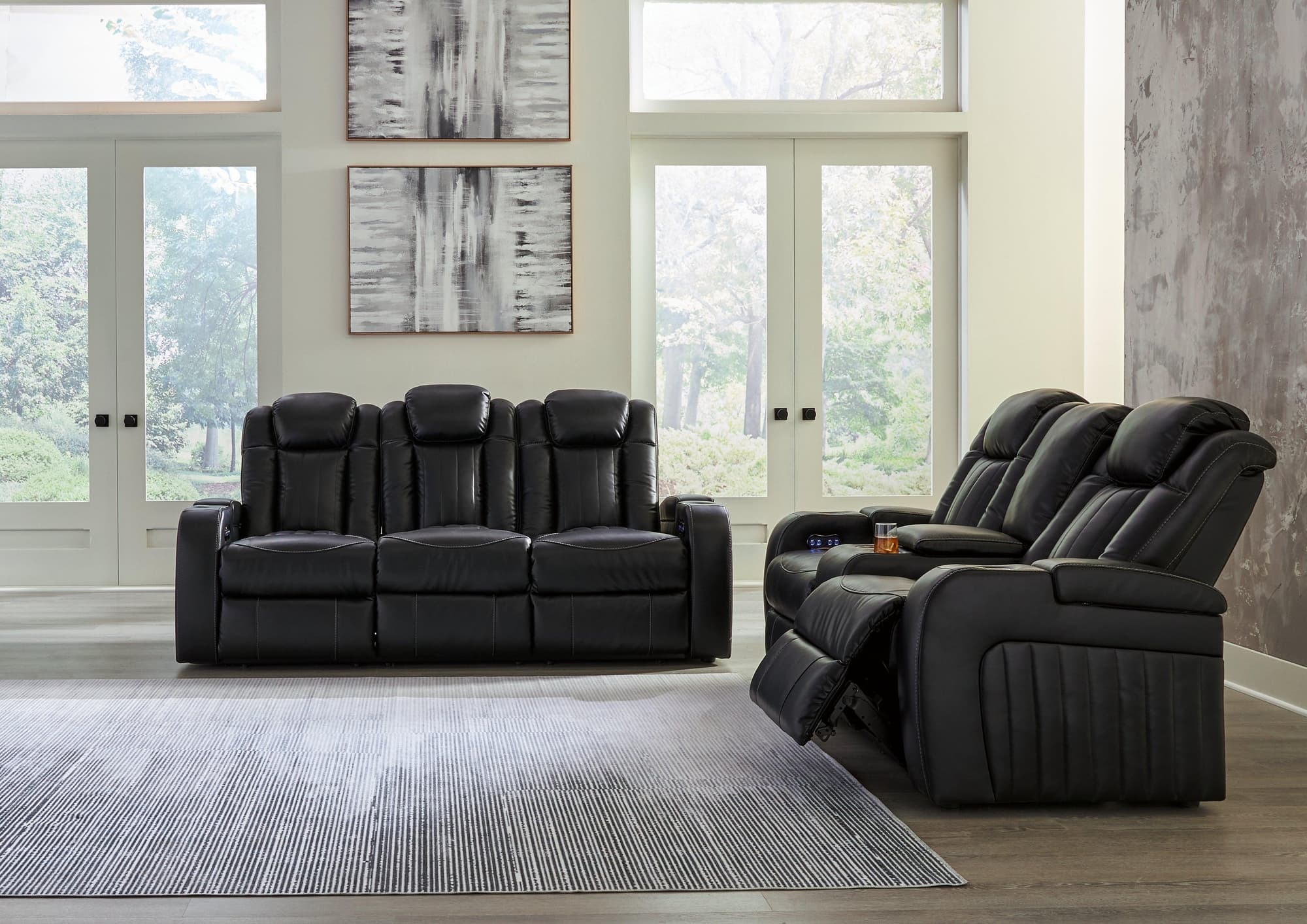 Caveman Midnight Den Sofa And Loveseat - Image 1