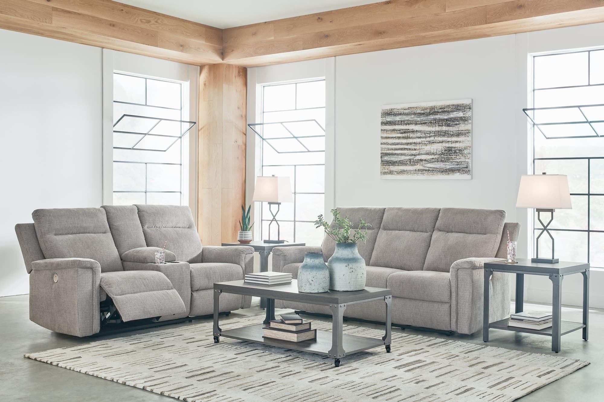 Barnsana Ash Sofa And Loveseat - Image 1