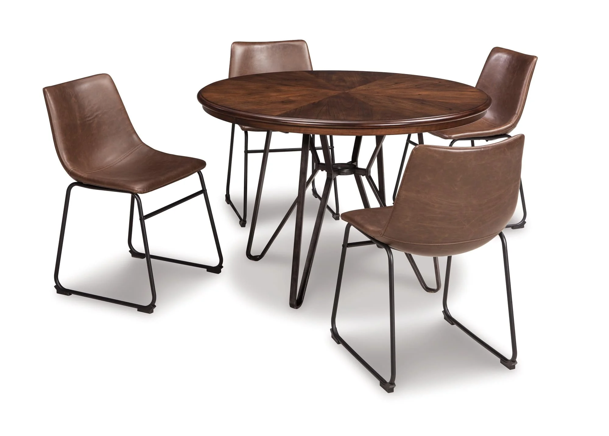 Centiar Two-Tone Brown Circle Dining Room Set - Image 1
